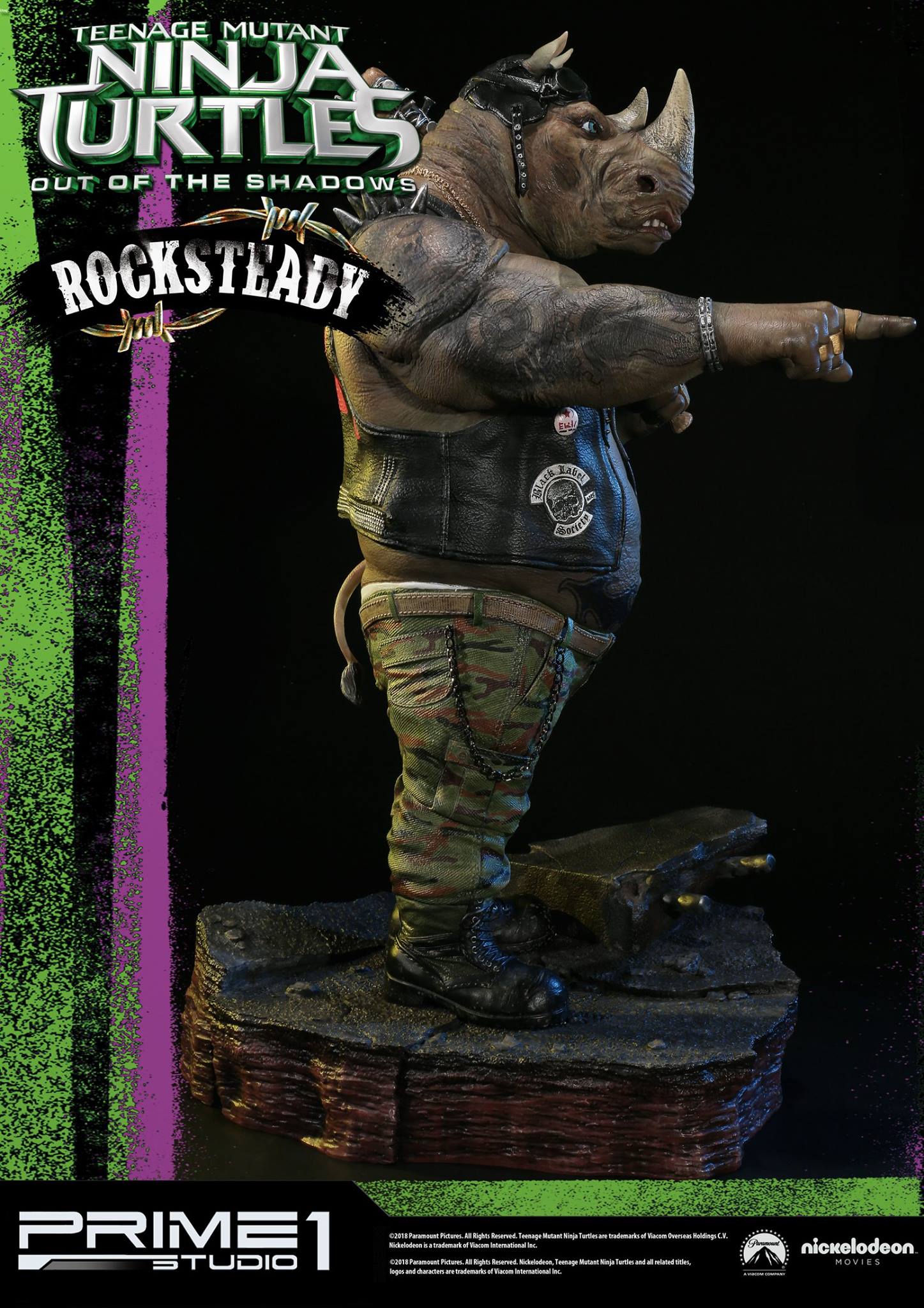Teenage Mutant Ninja Turtles: Out of the Shadows - Rocksteady - Premium Masterline  (PMTMNT-02) - 1/4 (Prime 1 Studio) photo 20