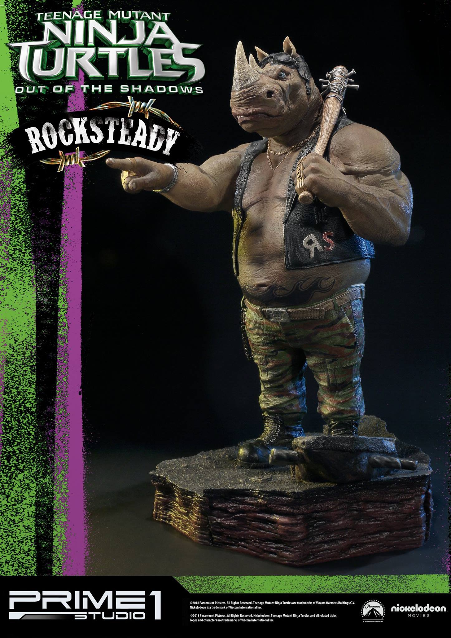 Teenage Mutant Ninja Turtles: Out of the Shadows - Rocksteady - Premium Masterline  (PMTMNT-02) - 1/4 (Prime 1 Studio) photo 22