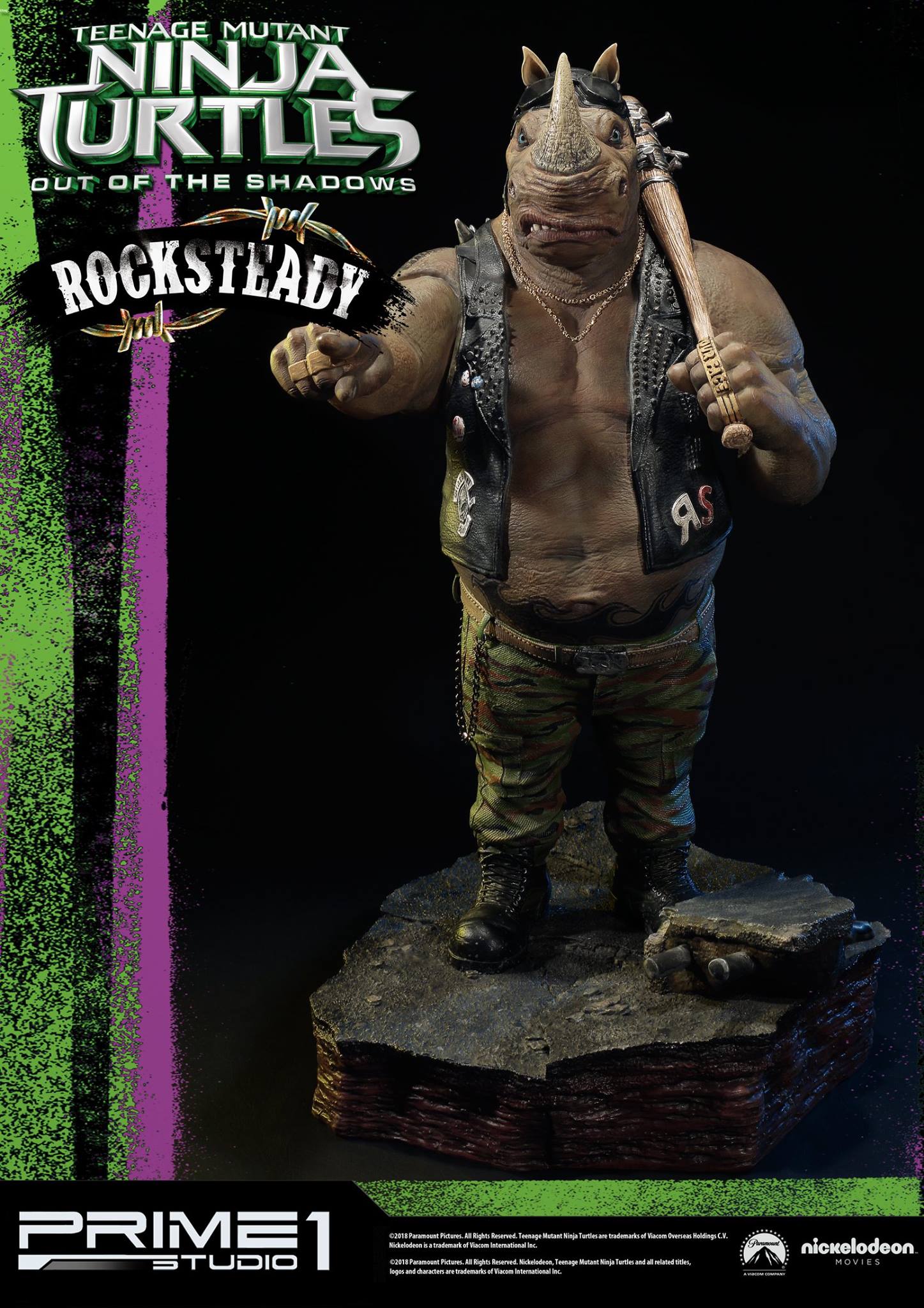 Teenage Mutant Ninja Turtles: Out of the Shadows - Rocksteady - Premium Masterline  (PMTMNT-02) - 1/4 (Prime 1 Studio) photo 23