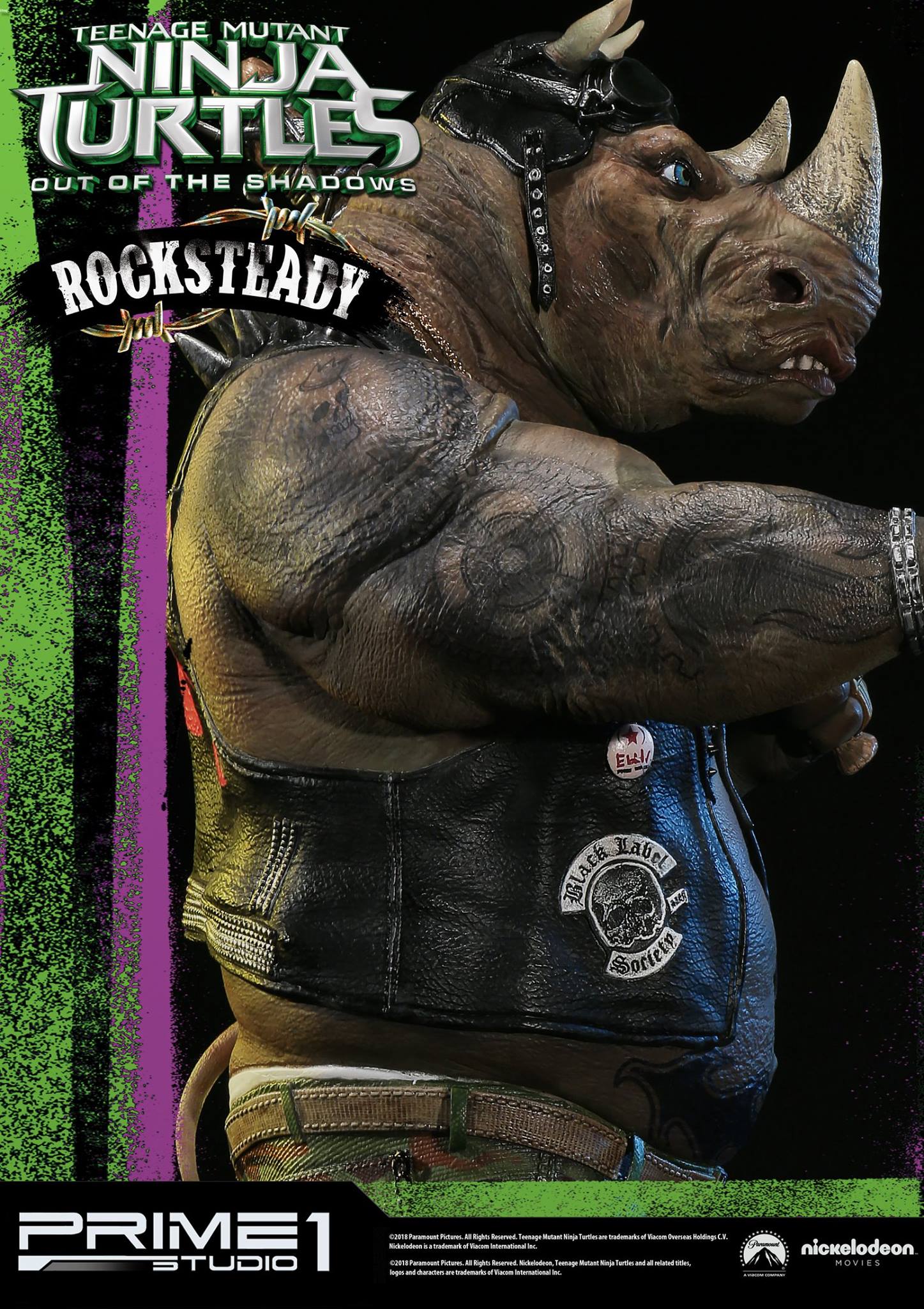 Teenage Mutant Ninja Turtles: Out of the Shadows - Rocksteady - Premium Masterline  (PMTMNT-02) - 1/4 (Prime 1 Studio) photo 25