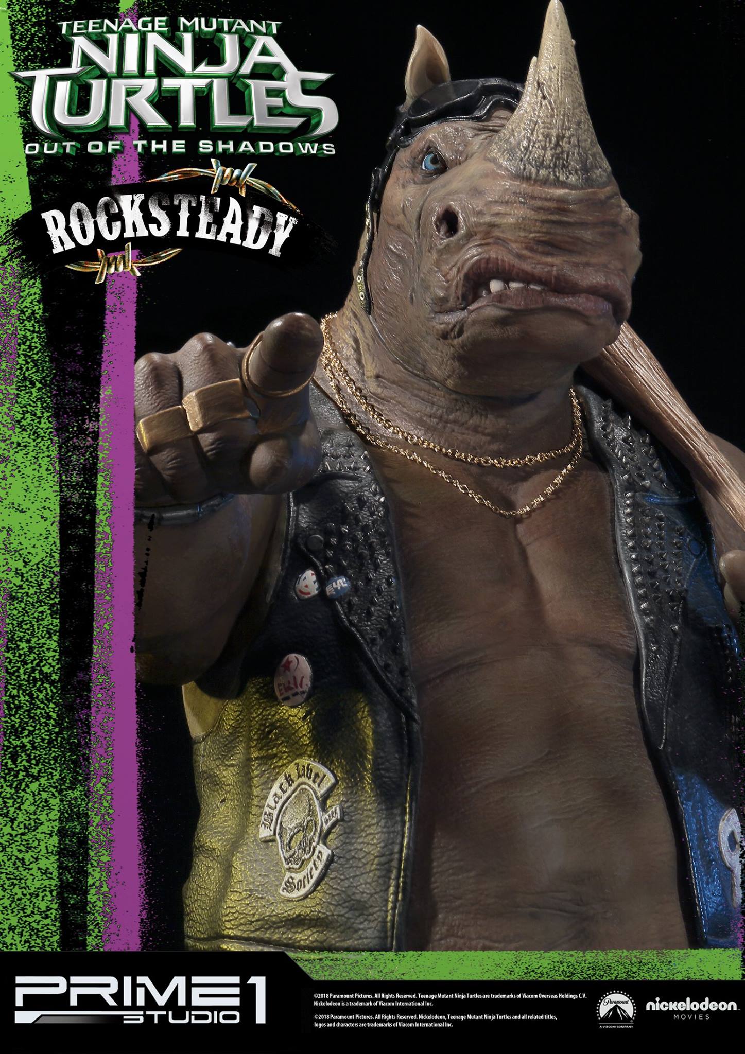 Teenage Mutant Ninja Turtles: Out of the Shadows - Rocksteady - Premium Masterline  (PMTMNT-02) - 1/4 (Prime 1 Studio) photo 26