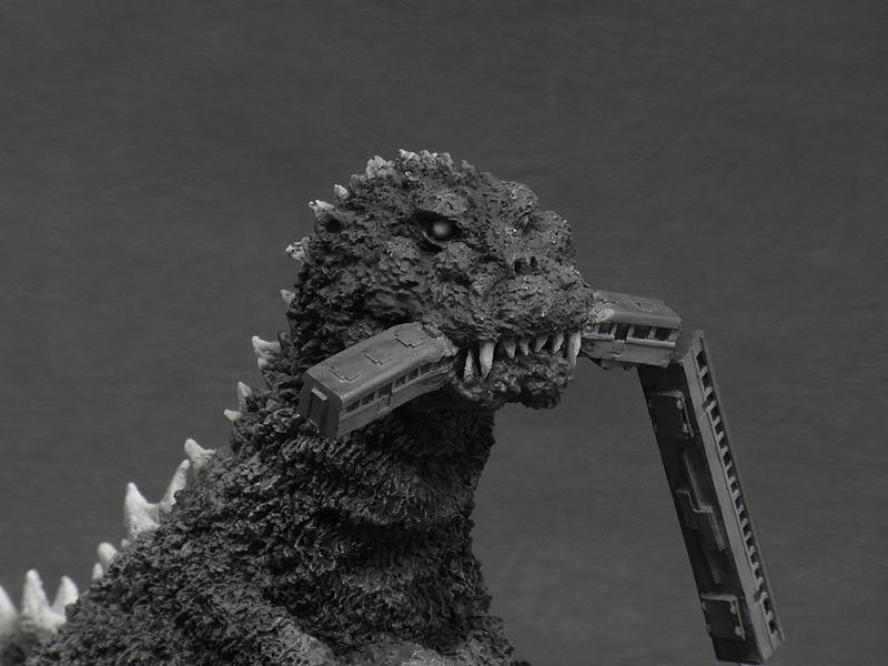 Gojira - Toho 30cm Series - "Train Gripper" Monochrome Version (X-Plus) photo 2
