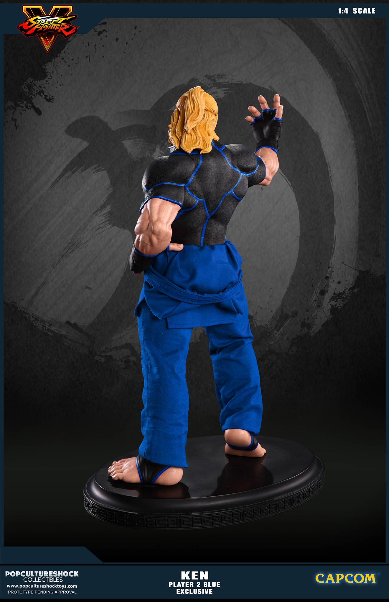 Street Fighter V - Ken Masters - Mixed Media - 1/4 - PCS Exclusive, Player 2, Blue (Premium Collectibles Studio) photo 12