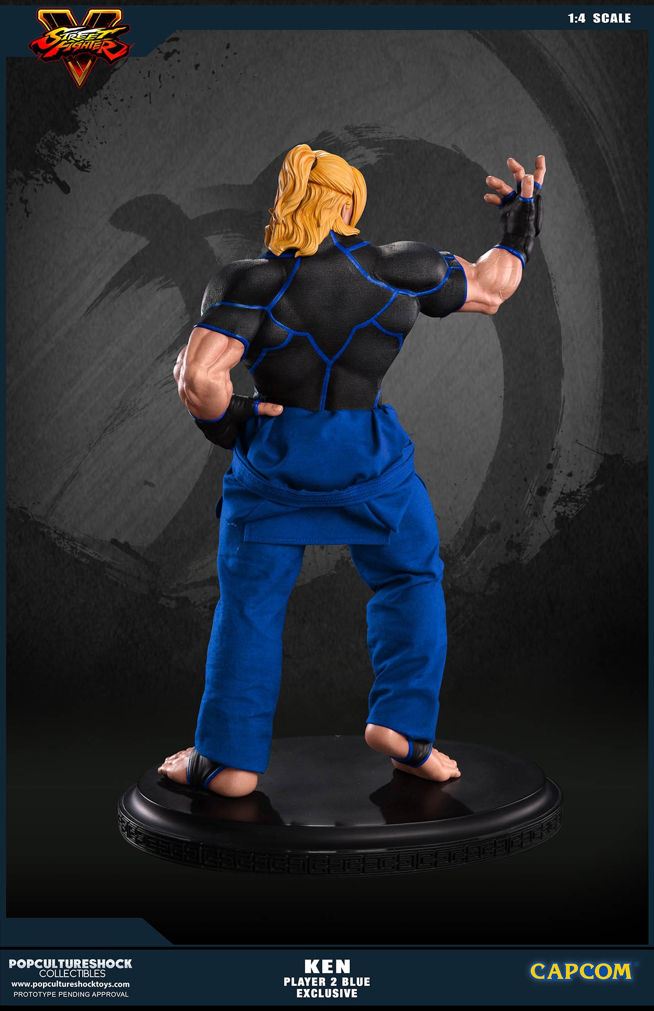 Street Fighter V - Ken Masters - Mixed Media - 1/4 - PCS Exclusive, Player 2, Blue (Premium Collectibles Studio) photo 13