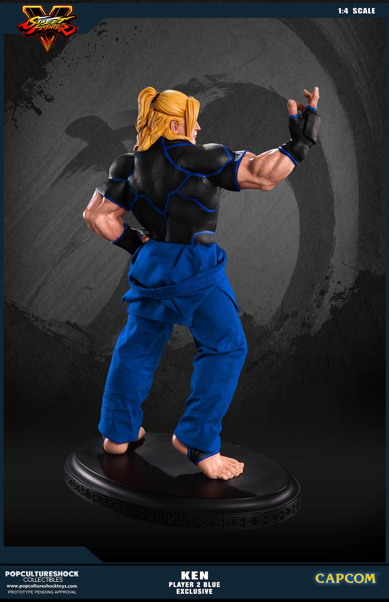 Street Fighter V - Ken Masters - Mixed Media - 1/4 - PCS Exclusive, Player 2, Blue (Premium Collectibles Studio) photo 19