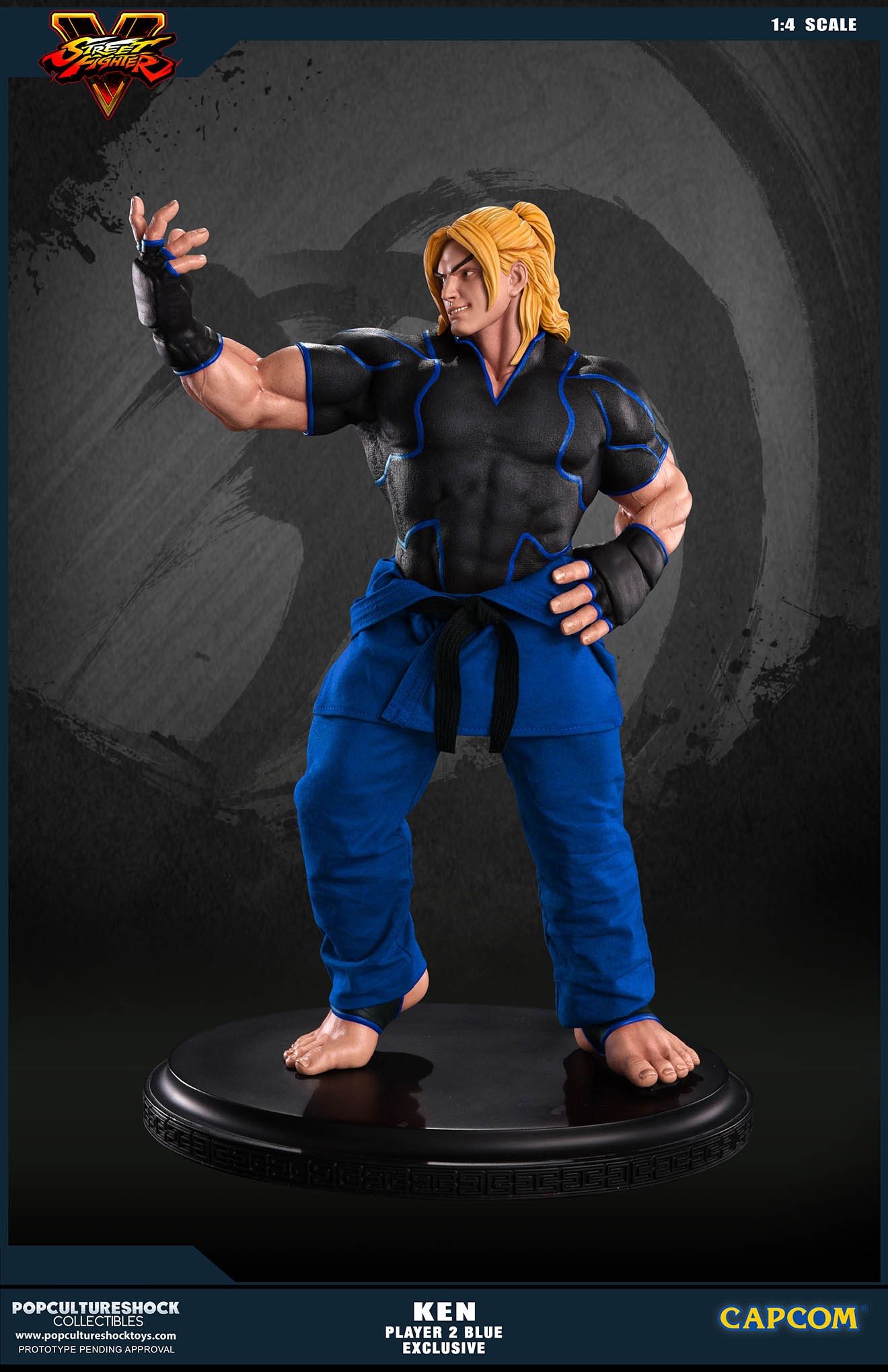 Street Fighter V - Ken Masters - Mixed Media - 1/4 - PCS Exclusive, Player 2, Blue (Premium Collectibles Studio) photo 20