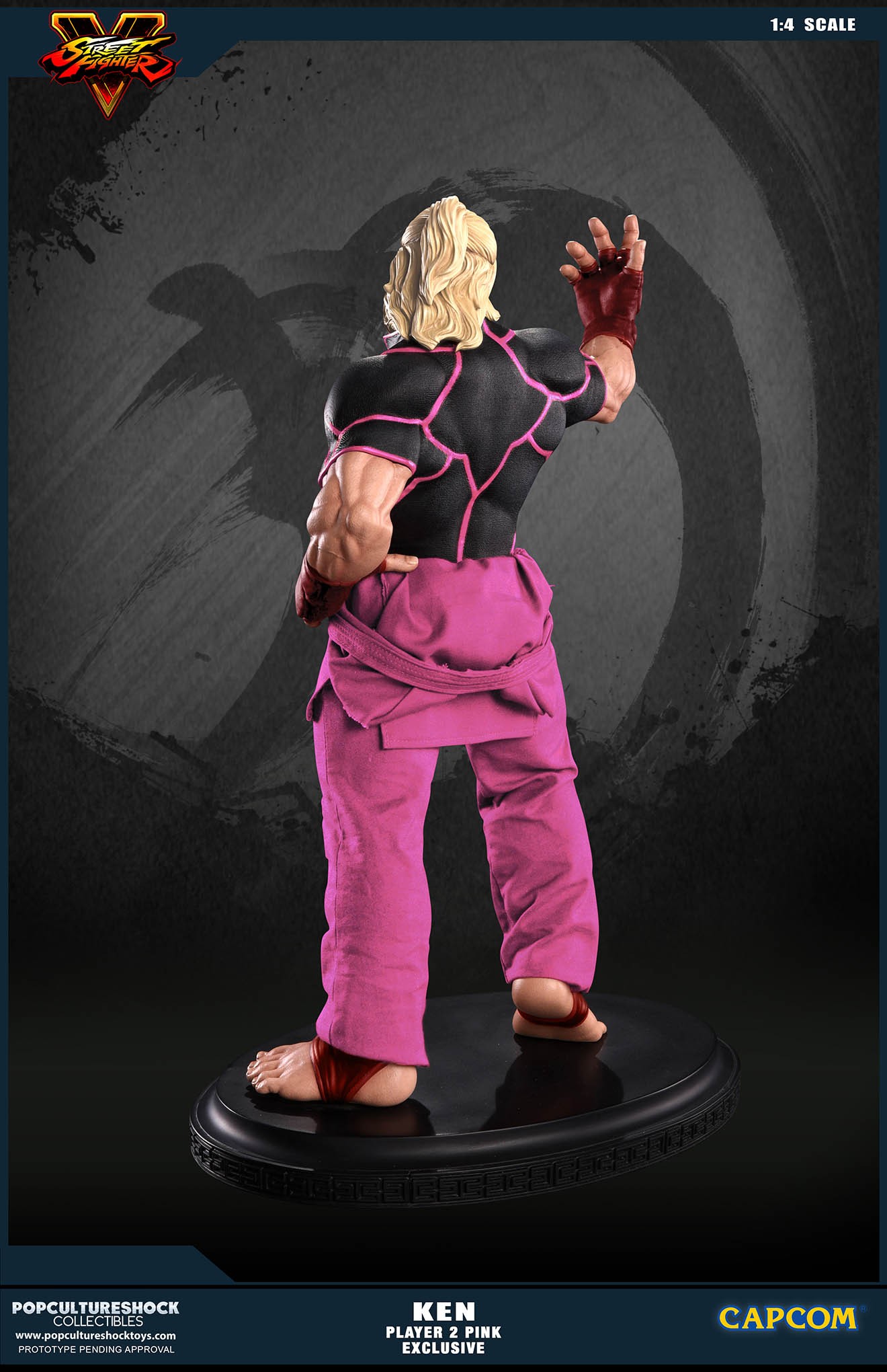 Street Fighter V - Ken Masters - Mixed Media - 1/4 - PCS Exclusive, Player 2, Pink (Premium Collectibles Studio) photo 7