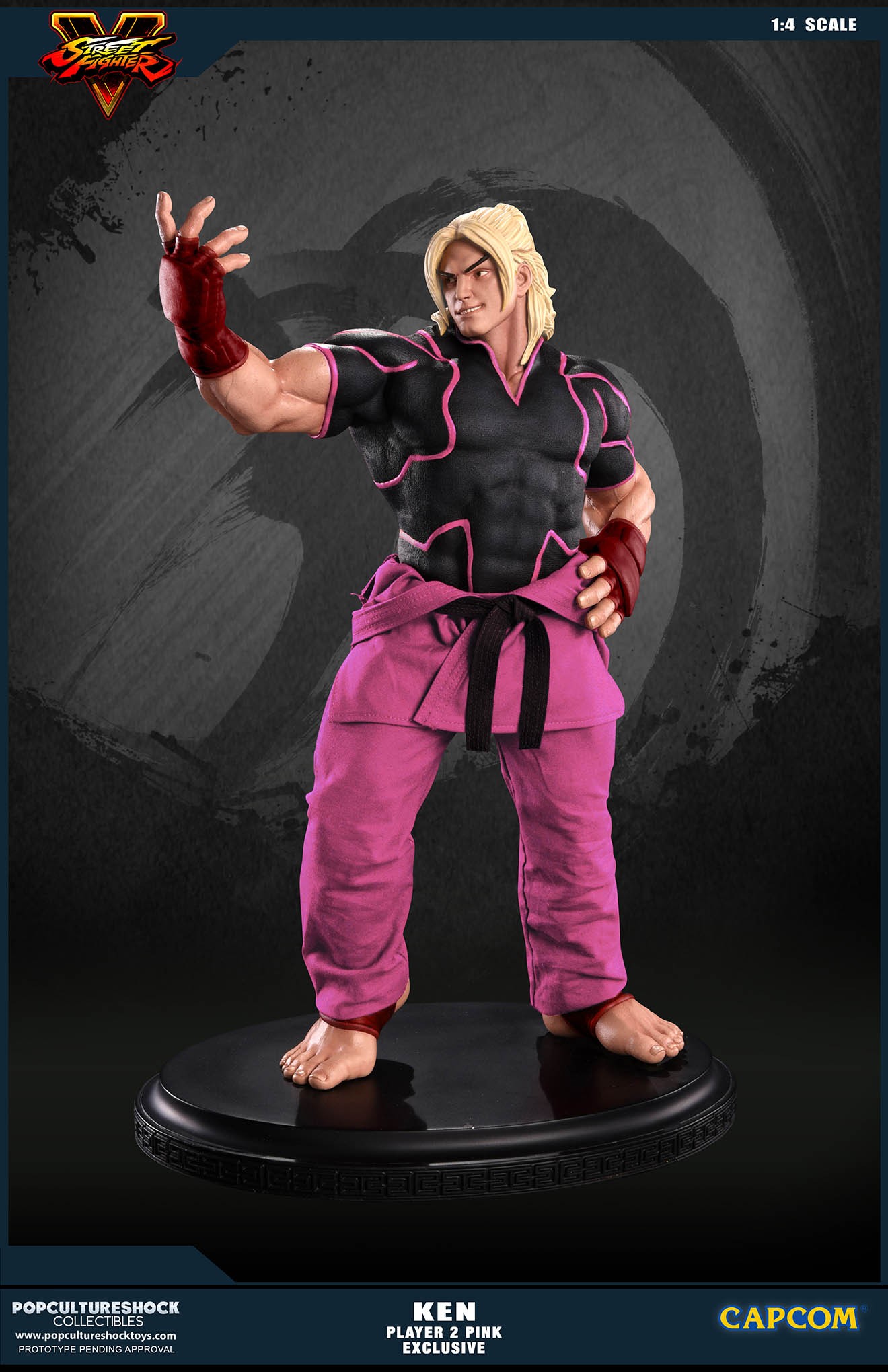 Street Fighter V - Ken Masters - Mixed Media - 1/4 - PCS Exclusive, Player 2, Pink (Premium Collectibles Studio) photo 11