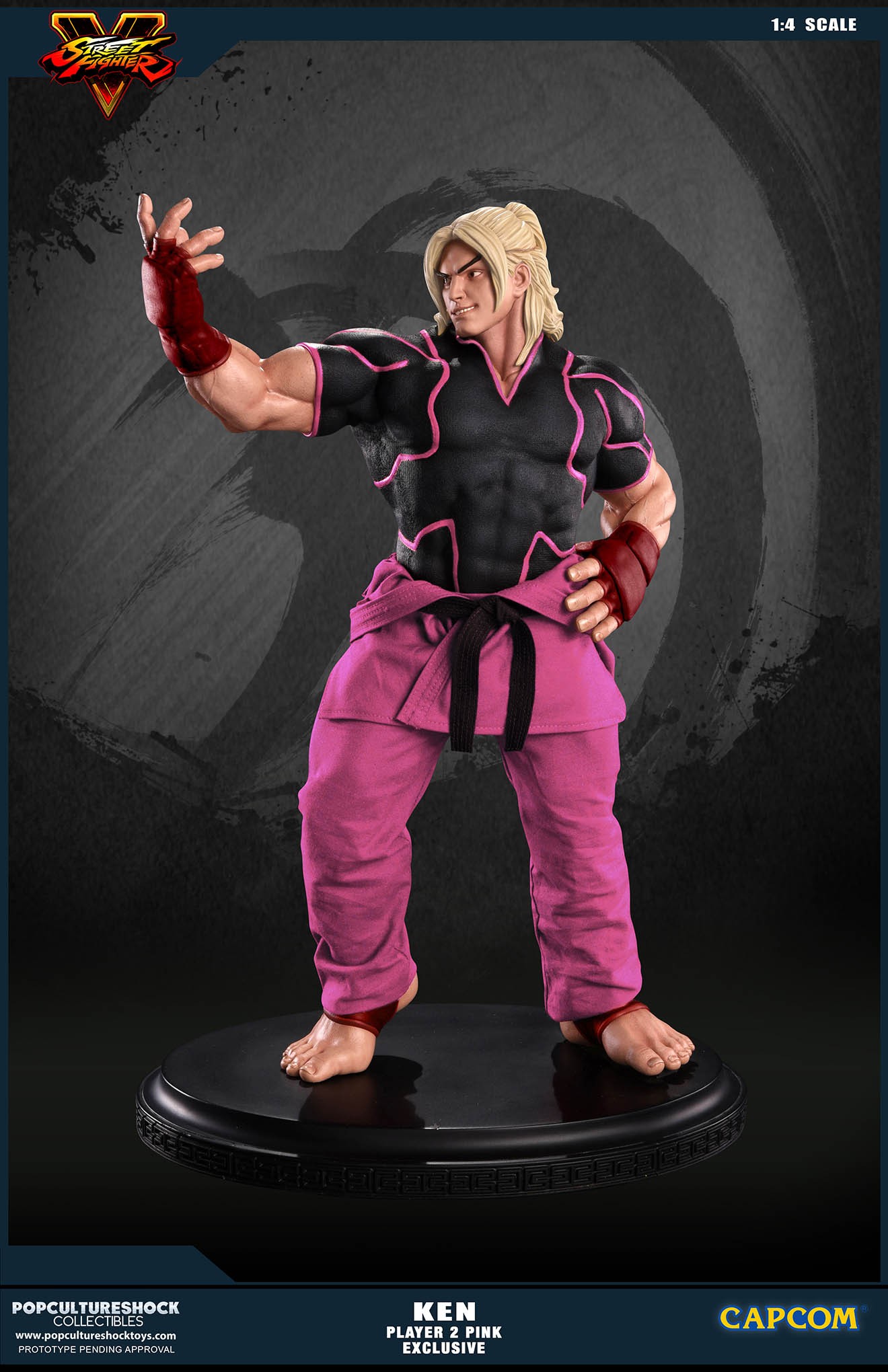 Street Fighter V - Ken Masters - Mixed Media - 1/4 - PCS Exclusive, Player 2, Pink (Premium Collectibles Studio) photo 12