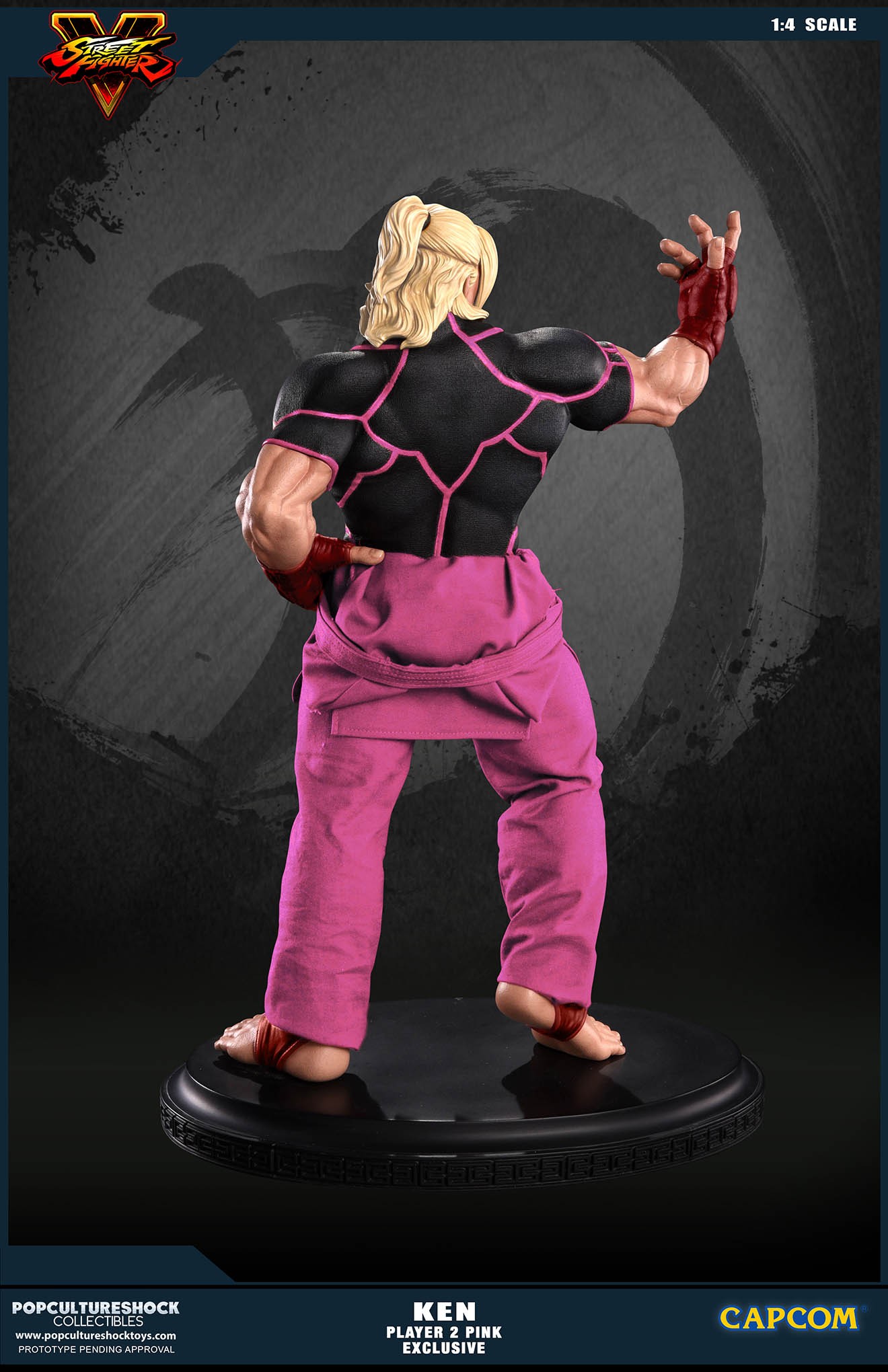 Street Fighter V - Ken Masters - Mixed Media - 1/4 - PCS Exclusive, Player 2, Pink (Premium Collectibles Studio) photo 14