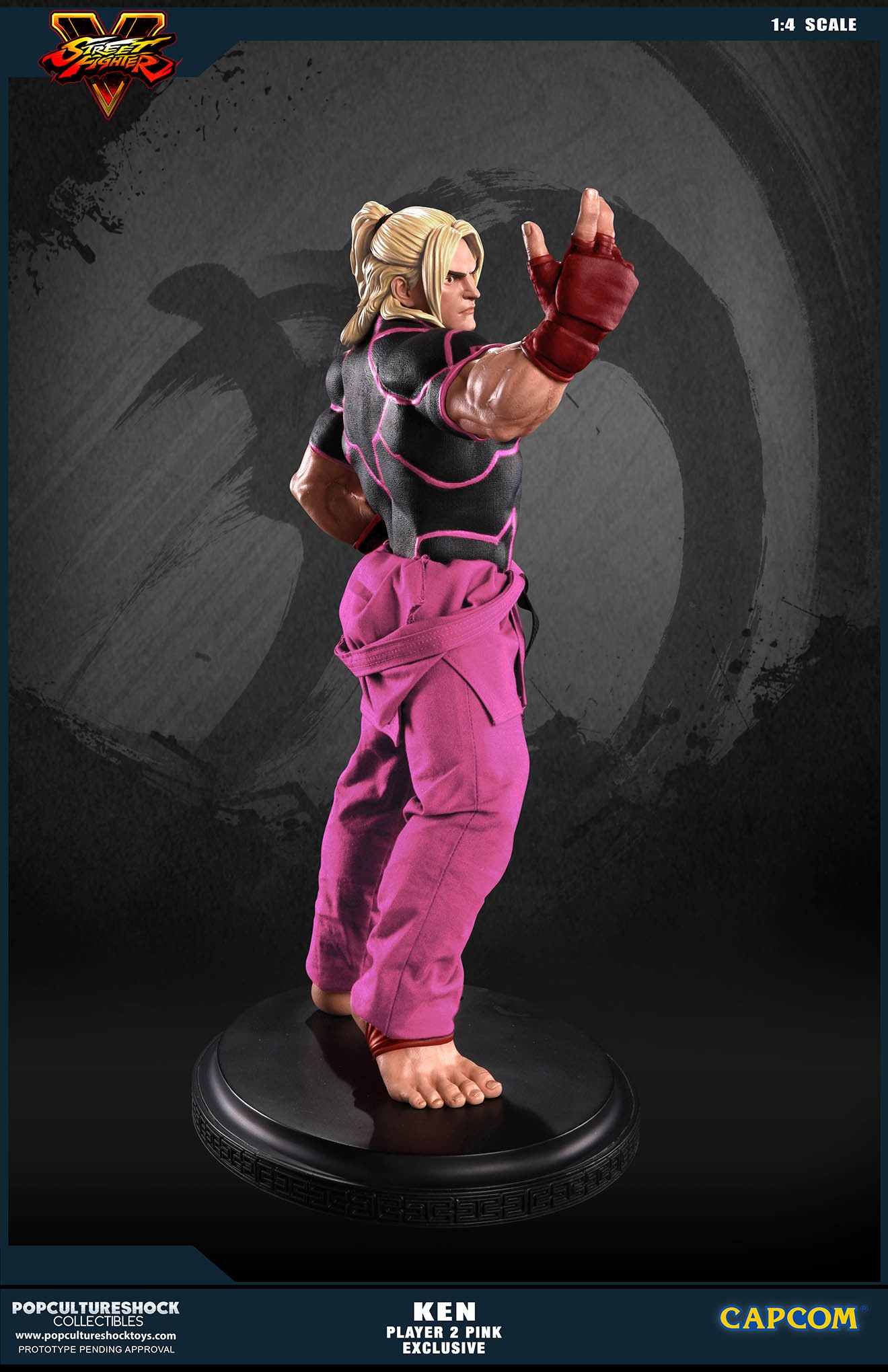 Street Fighter V - Ken Masters - Mixed Media - 1/4 - PCS Exclusive, Player 2, Pink (Premium Collectibles Studio) photo 15