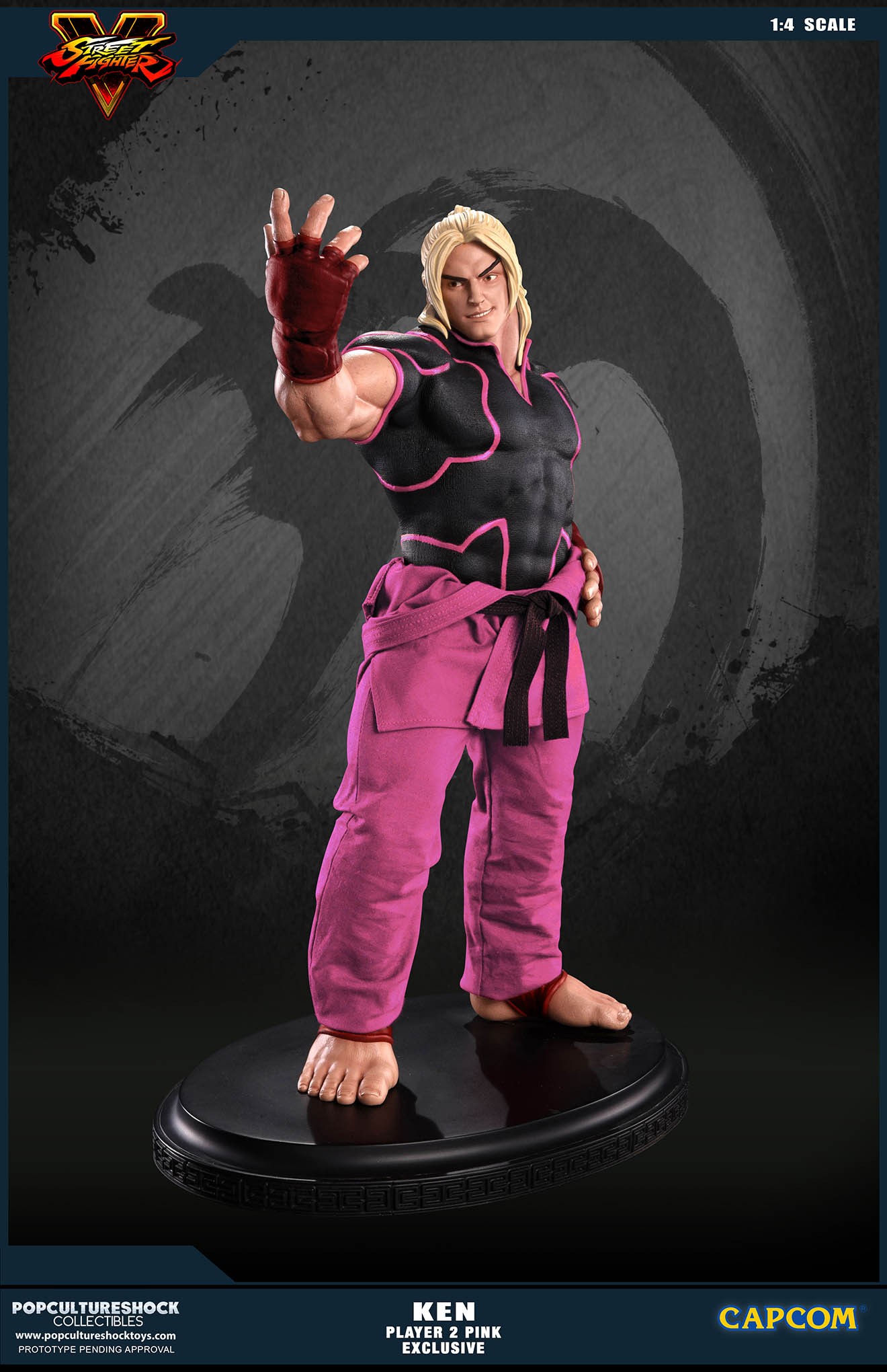 Street Fighter V - Ken Masters - Mixed Media - 1/4 - PCS Exclusive, Player 2, Pink (Premium Collectibles Studio) photo 16