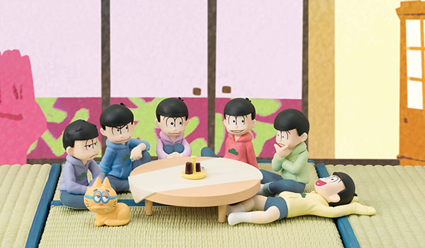 Osomatsu-san - ESP Nyanko - Matsuno Choromatsu - Matsuno Ichimatsu - Matsuno Jyushimatsu - Matsuno Karamatsu - Matsuno Osomatsu - Matsuno Todomatsu - Palmate  Petit - Chabudai Shuugou! Set (MegaHouse) photo 6