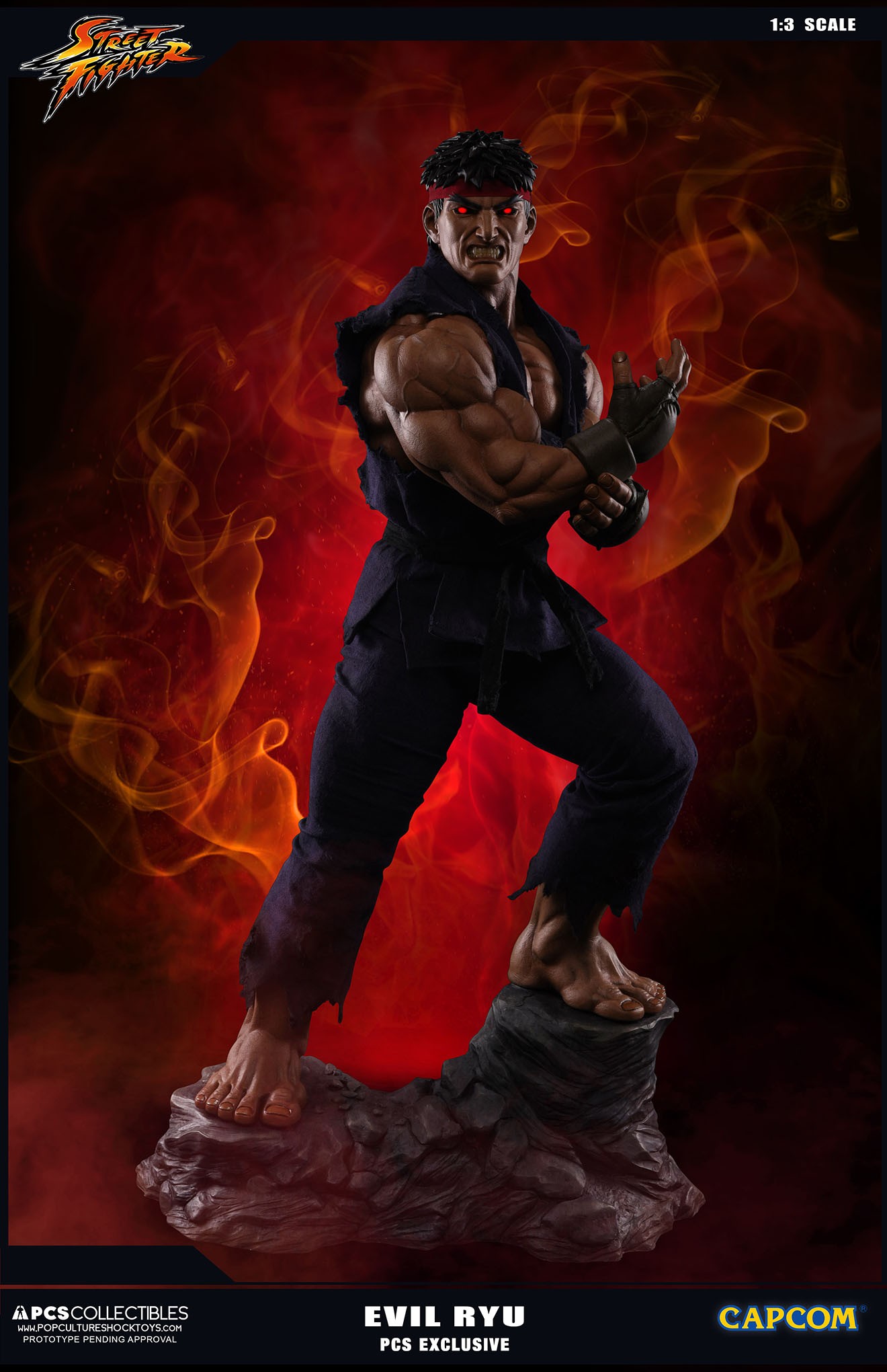 Street Fighter Zero - Satsui no Hadou ni Mezameta Ryuu - Mixed Media - 1/3 - PCS Exclusive, Evil Ryu (Premium Collectibles Studio) photo 3