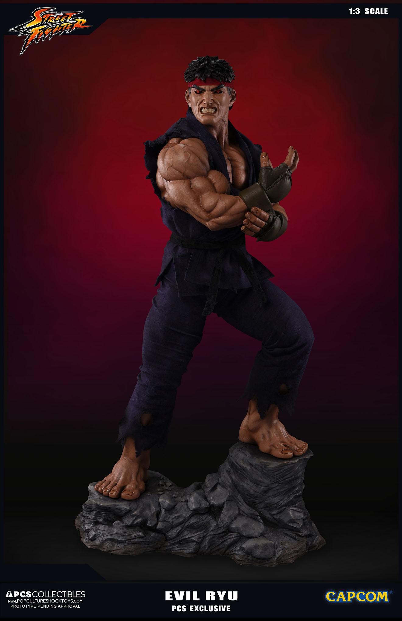 Street Fighter Zero - Satsui no Hadou ni Mezameta Ryuu - Mixed Media - 1/3 - PCS Exclusive, Evil Ryu (Premium Collectibles Studio) photo 4