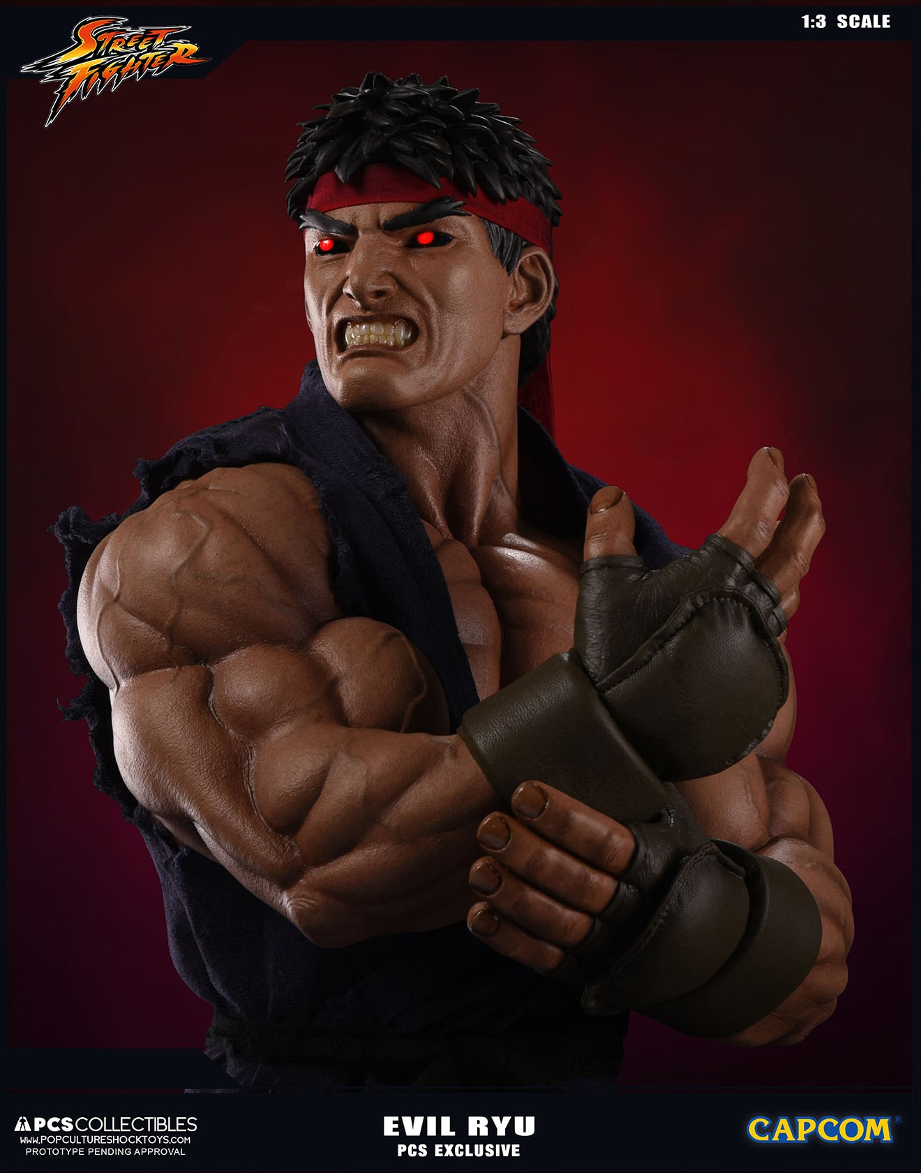 Street Fighter Zero - Satsui no Hadou ni Mezameta Ryuu - Mixed Media - 1/3 - PCS Exclusive, Evil Ryu (Premium Collectibles Studio) photo 5