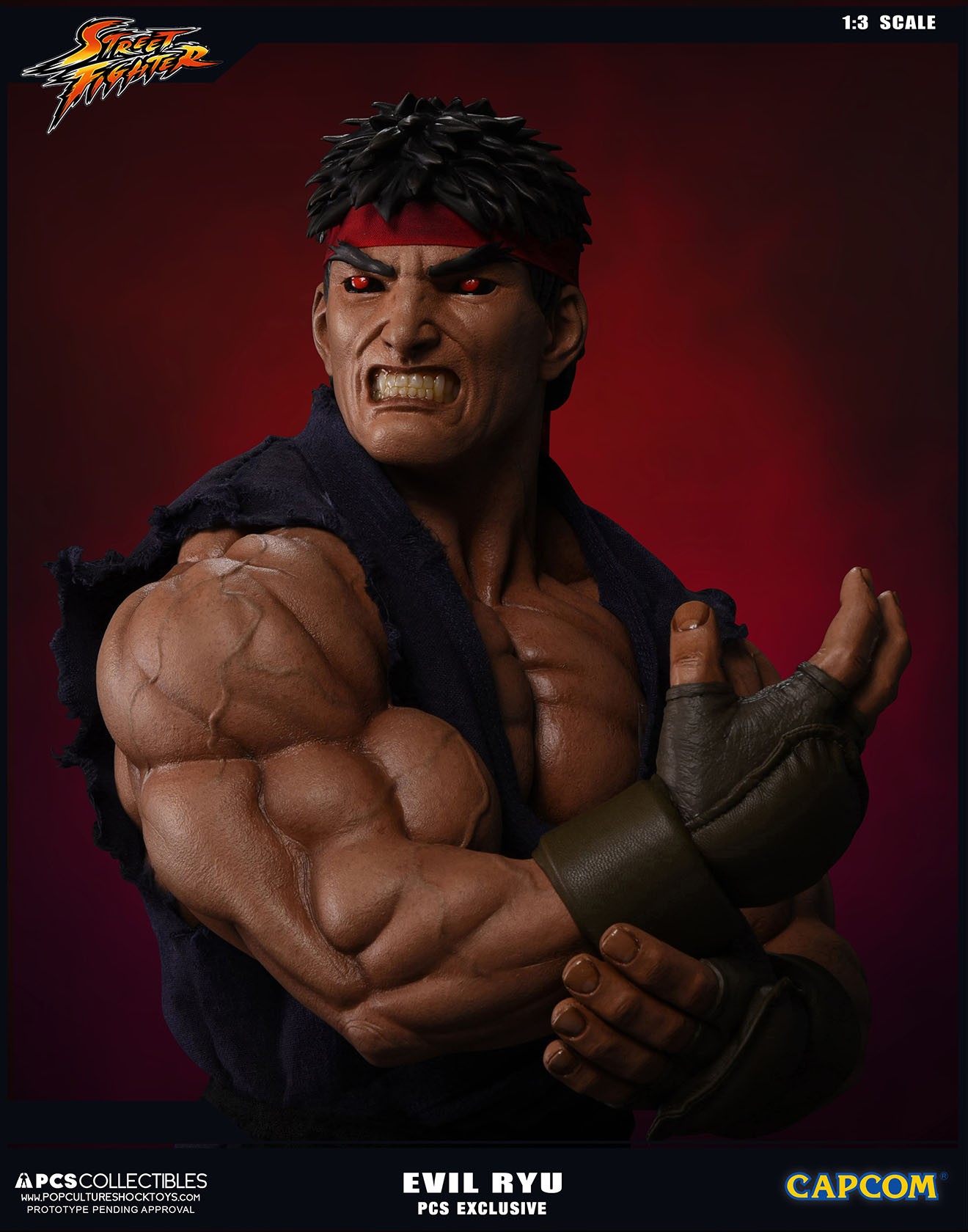 Street Fighter Zero - Satsui no Hadou ni Mezameta Ryuu - Mixed Media - 1/3 - PCS Exclusive, Evil Ryu (Premium Collectibles Studio) photo 6
