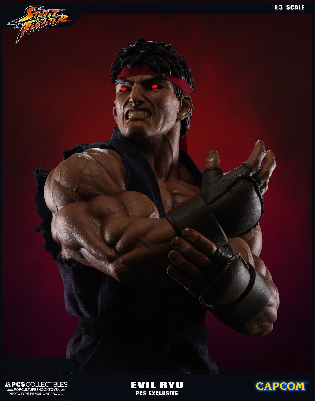Street Fighter Zero - Satsui no Hadou ni Mezameta Ryuu - Mixed Media - 1/3 - PCS Exclusive, Evil Ryu (Premium Collectibles Studio) photo 8