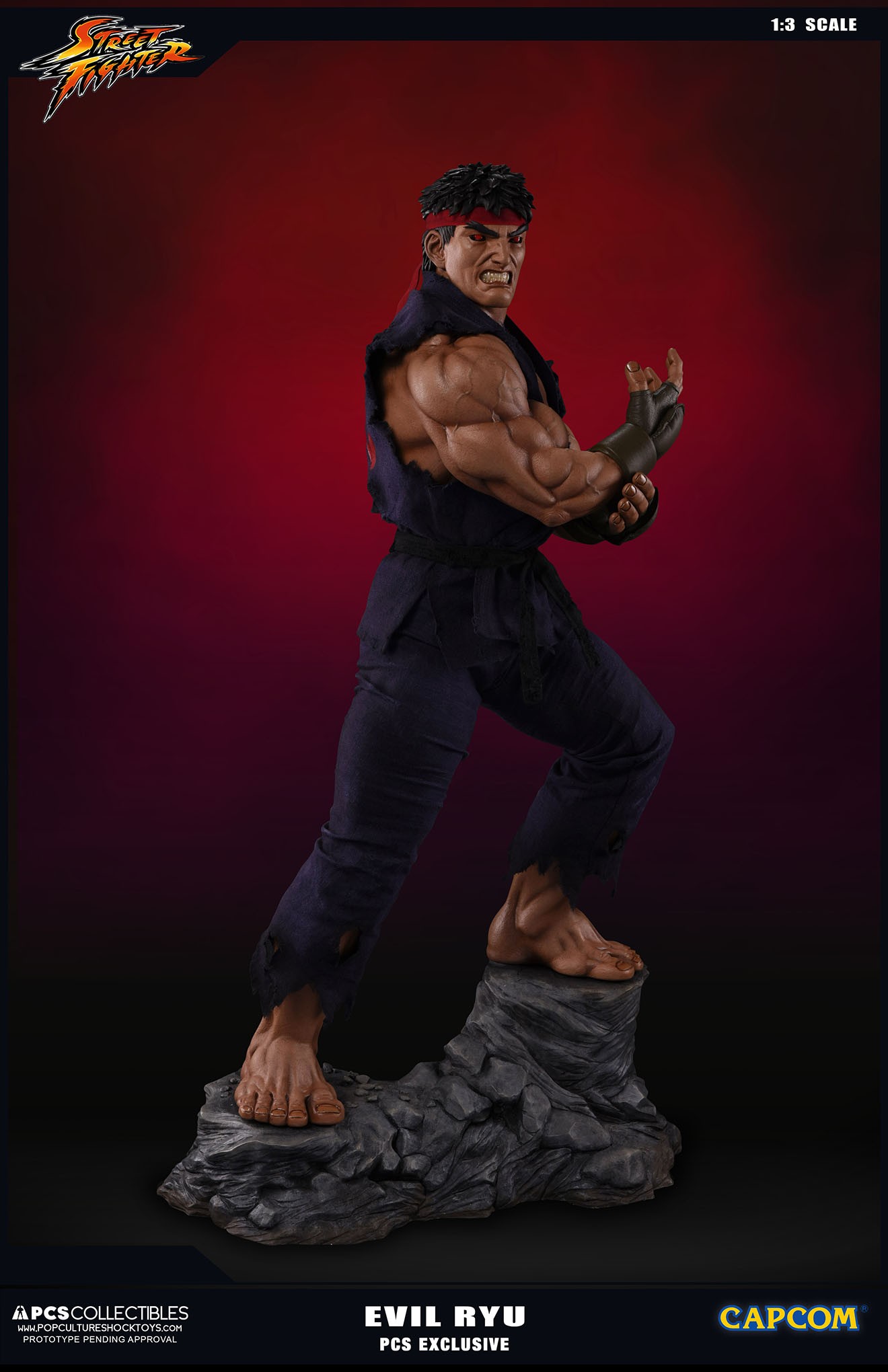 Street Fighter Zero - Satsui no Hadou ni Mezameta Ryuu - Mixed Media - 1/3 - PCS Exclusive, Evil Ryu (Premium Collectibles Studio) photo 9