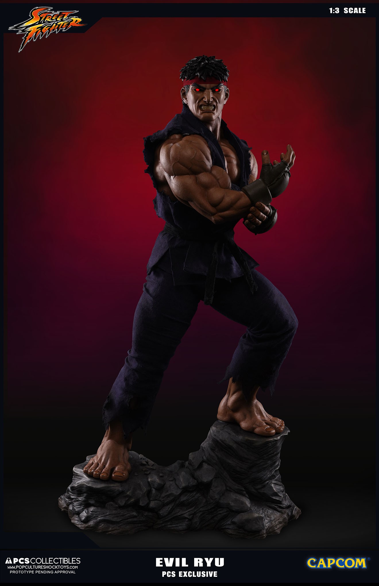Street Fighter Zero - Satsui no Hadou ni Mezameta Ryuu - Mixed Media - 1/3 - PCS Exclusive, Evil Ryu (Premium Collectibles Studio) photo 13