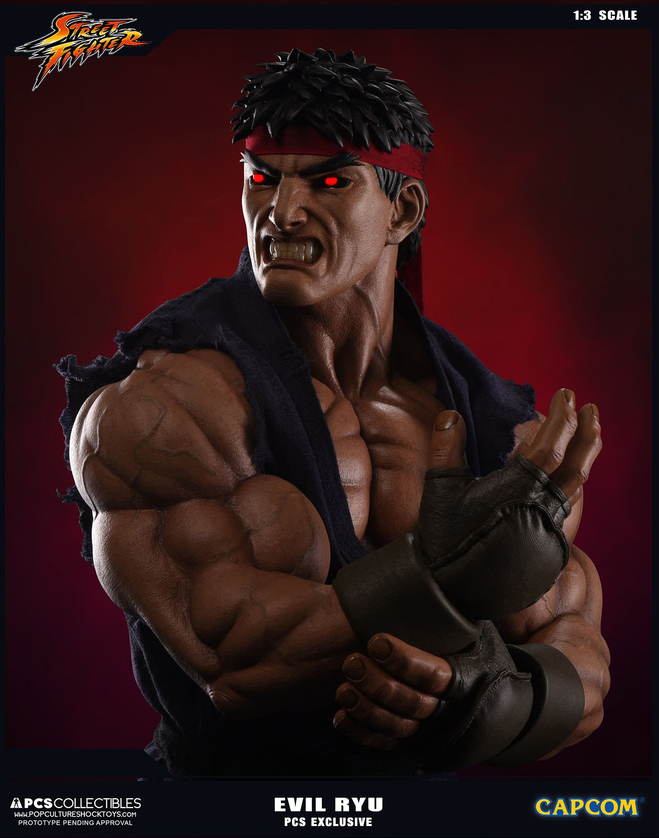 Street Fighter Zero - Satsui no Hadou ni Mezameta Ryuu - Mixed Media - 1/3 - PCS Exclusive, Evil Ryu (Premium Collectibles Studio) photo 14