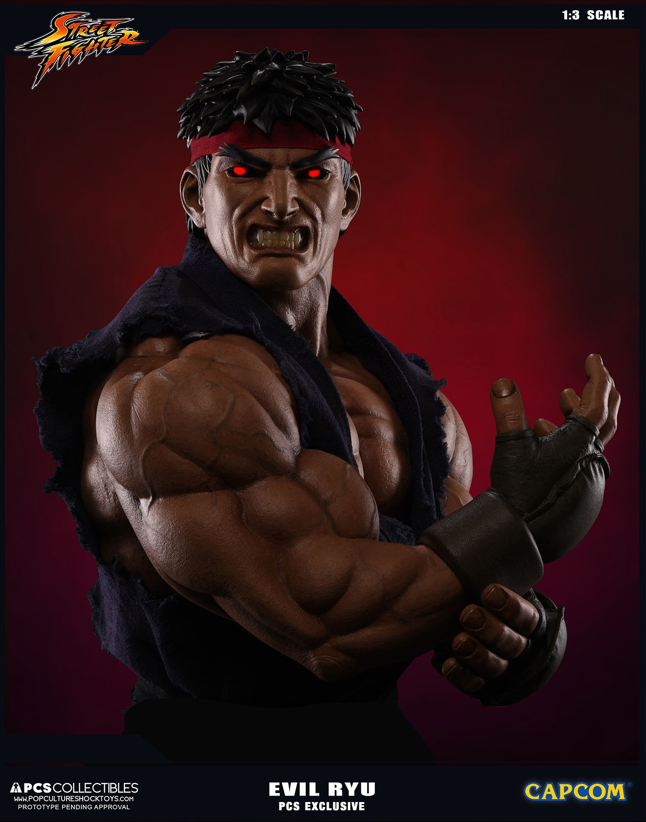 Street Fighter Zero - Satsui no Hadou ni Mezameta Ryuu - Mixed Media - 1/3 - PCS Exclusive, Evil Ryu (Premium Collectibles Studio) photo 15