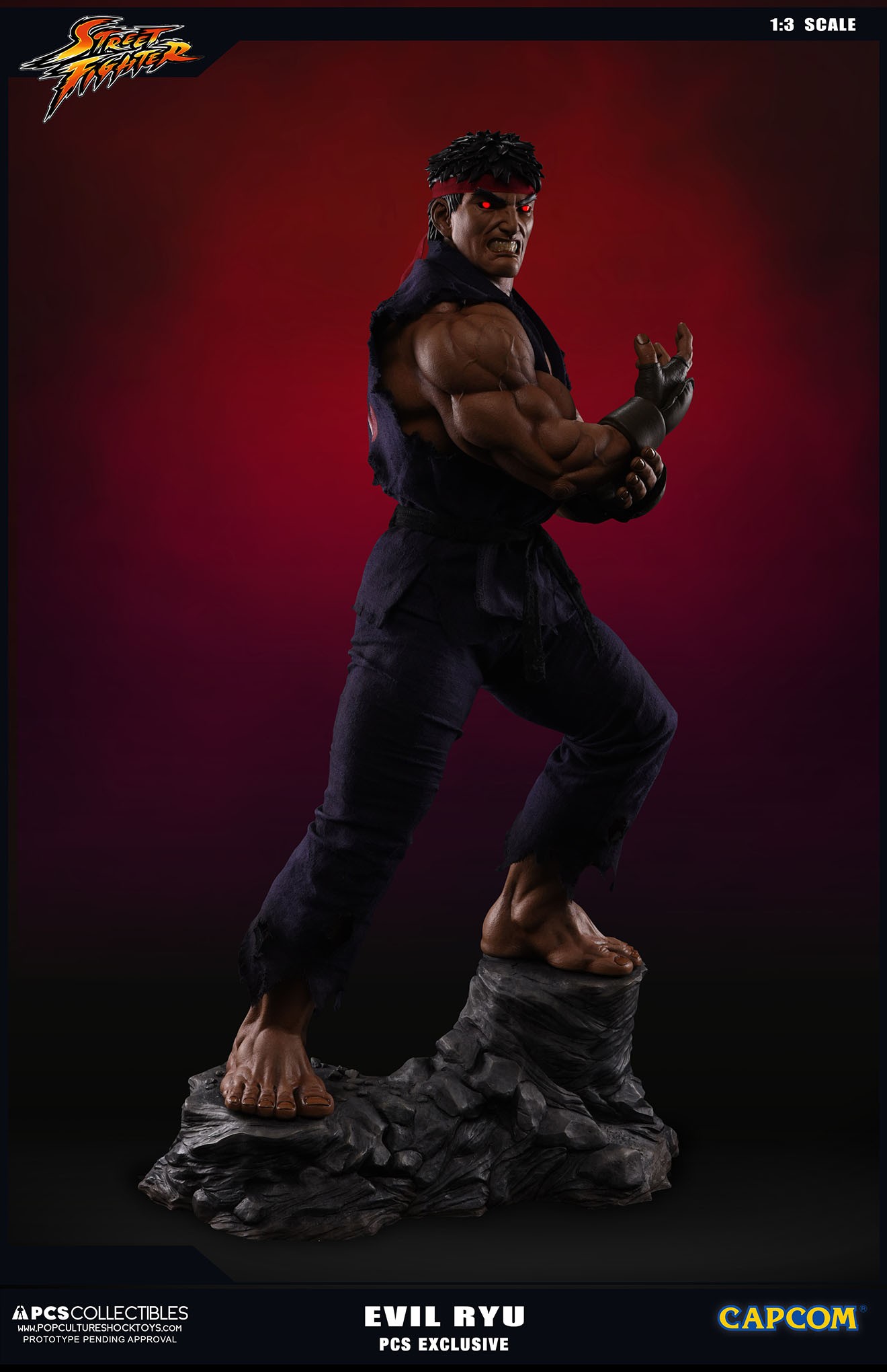 Street Fighter Zero - Satsui no Hadou ni Mezameta Ryuu - Mixed Media - 1/3 - PCS Exclusive, Evil Ryu (Premium Collectibles Studio) photo 16