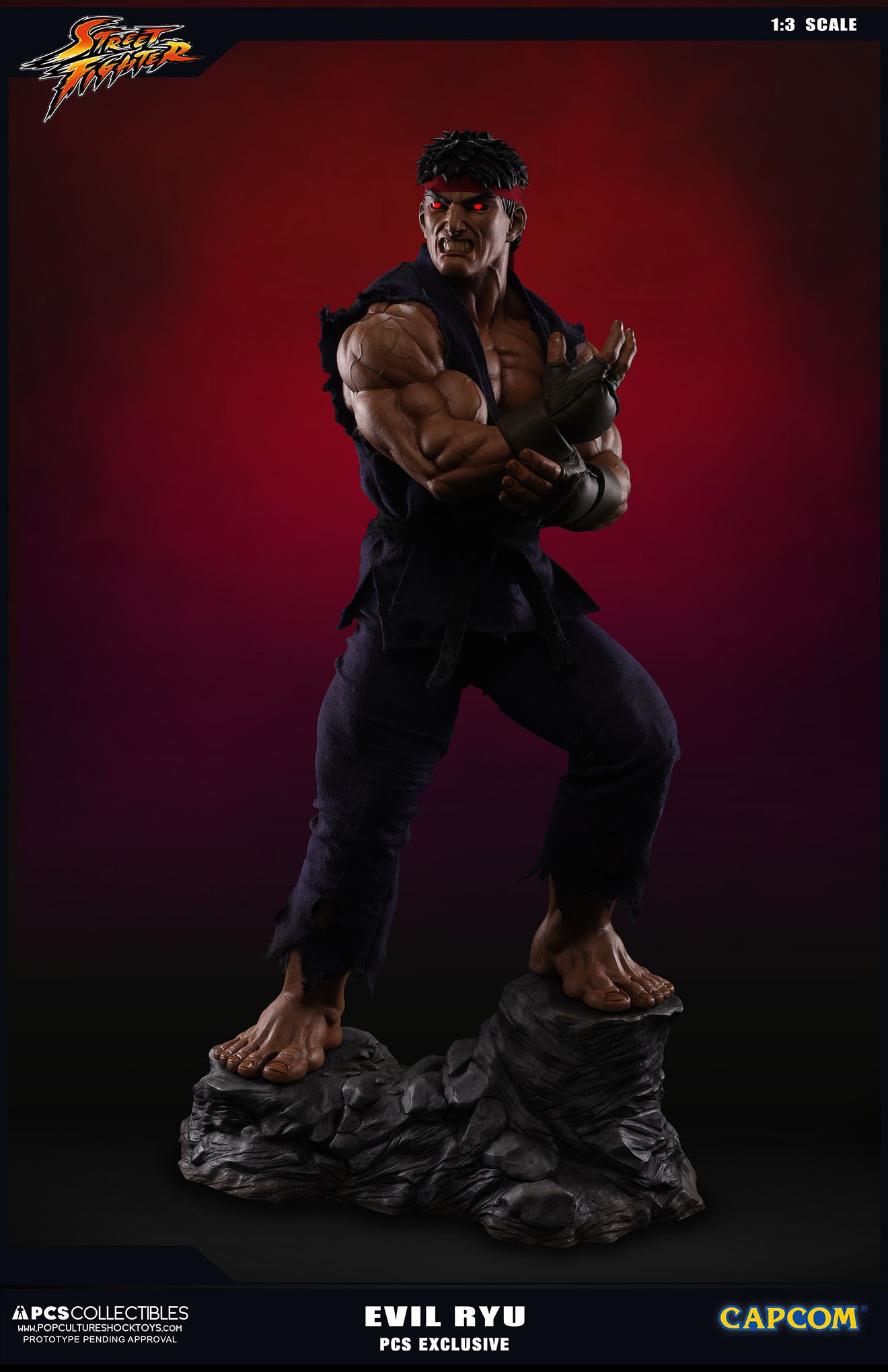 Street Fighter Zero - Satsui no Hadou ni Mezameta Ryuu - Mixed Media - 1/3 - PCS Exclusive, Evil Ryu (Premium Collectibles Studio) photo 17