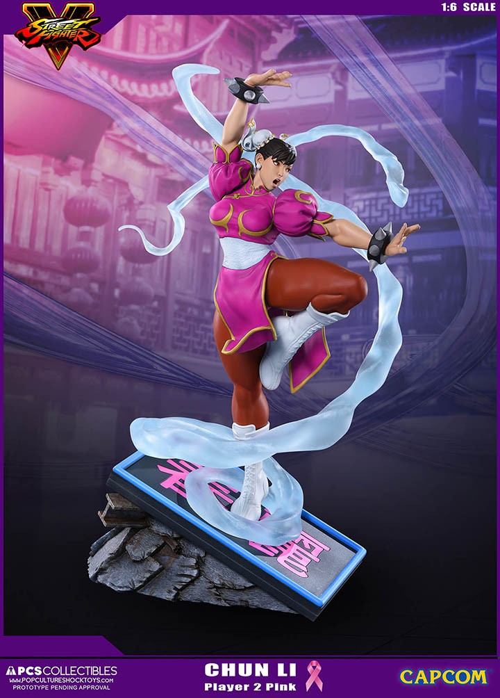 Street Fighter V - Chun-Li - V-Trigger Statue - 1/6 - PCS Exclusive, Player 2, Pink (Premium Collectibles Studio)