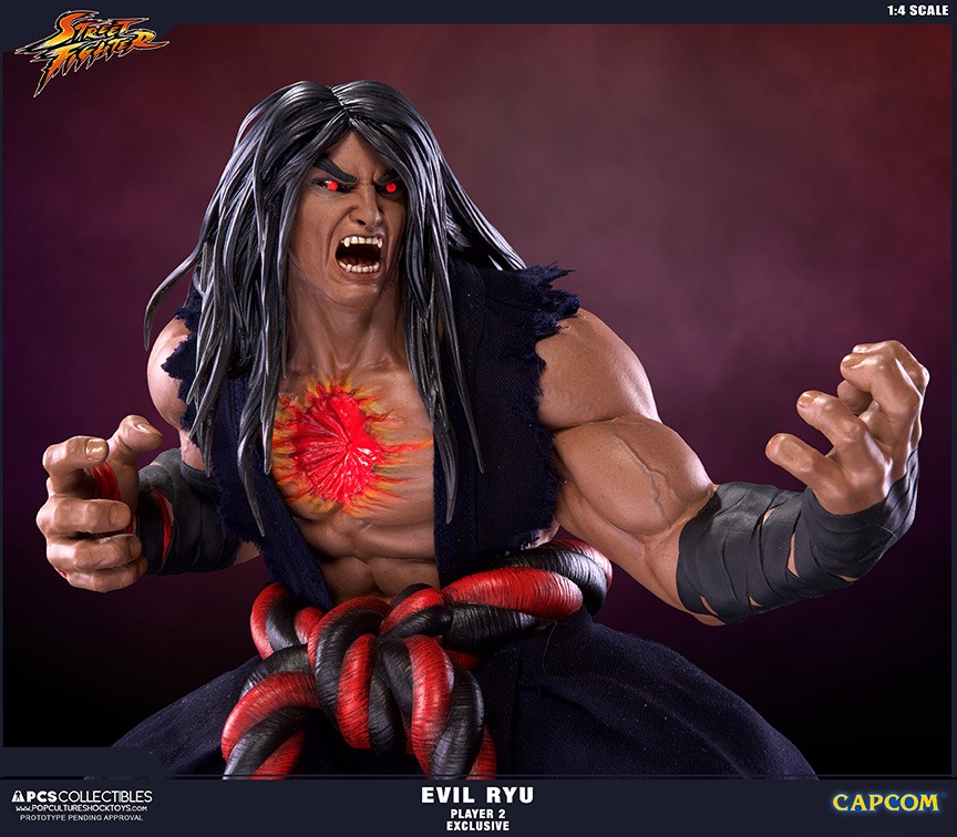 Super Street Fighter IV: Arcade Edition - Satsui no Hadou ni Mezameta Ryuu - Mixed Media - 1/4 - PCS Exclusive, Dark Hado Exclusive (Premium Collectibles Studio) photo 2