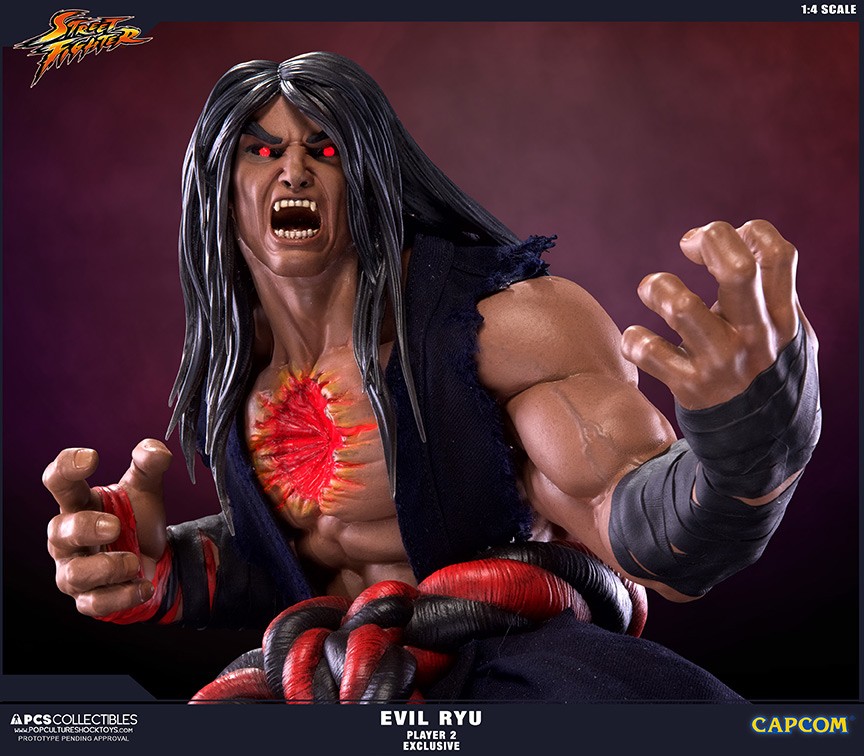 Super Street Fighter IV: Arcade Edition - Satsui no Hadou ni Mezameta Ryuu - Mixed Media - 1/4 - PCS Exclusive, Dark Hado Exclusive (Premium Collectibles Studio) photo 3
