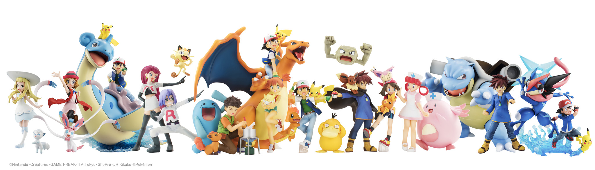 Lizardon,Pikachu,Satoshi