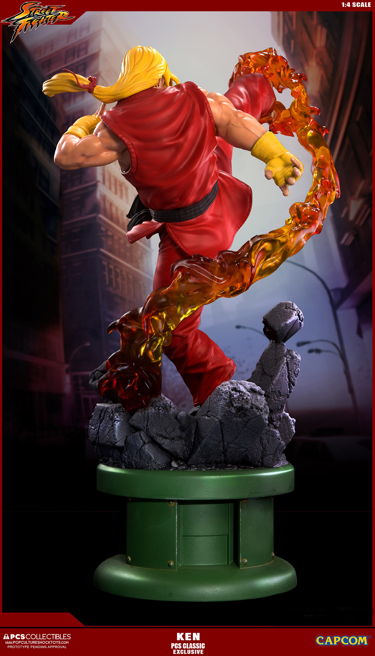 Street Fighter II - Street Fighter Zero - Ken Masters - Street Fighter Ultra - 1/4 - PCS Exclusive, Classic, w/ Dragon Flame Accessory (Premium Collectibles Studio) photo 18