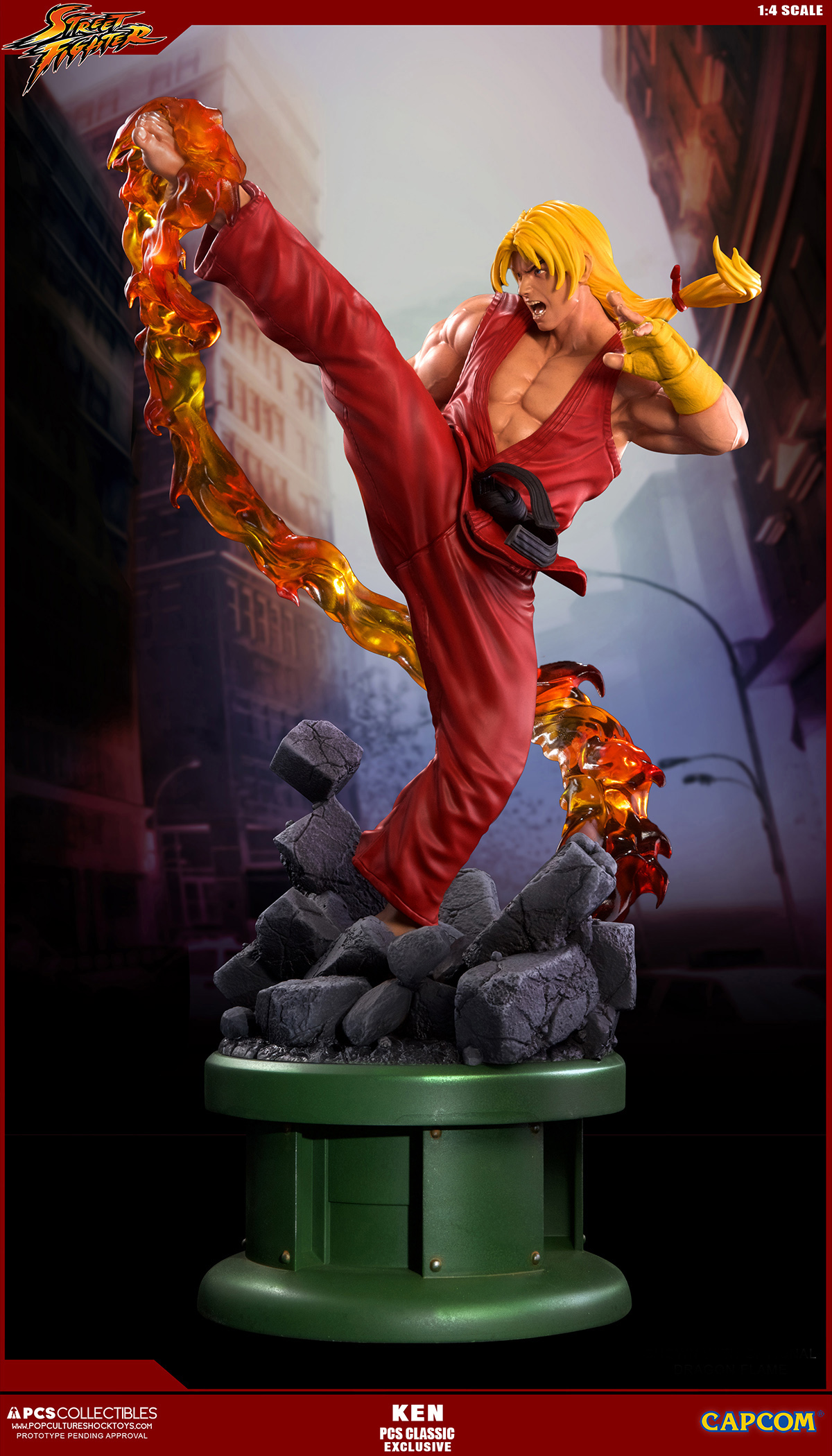 Street Fighter II - Street Fighter Zero - Ken Masters - Street Fighter Ultra - 1/4 - PCS Exclusive, Classic, w/ Dragon Flame Accessory (Premium Collectibles Studio) photo 22