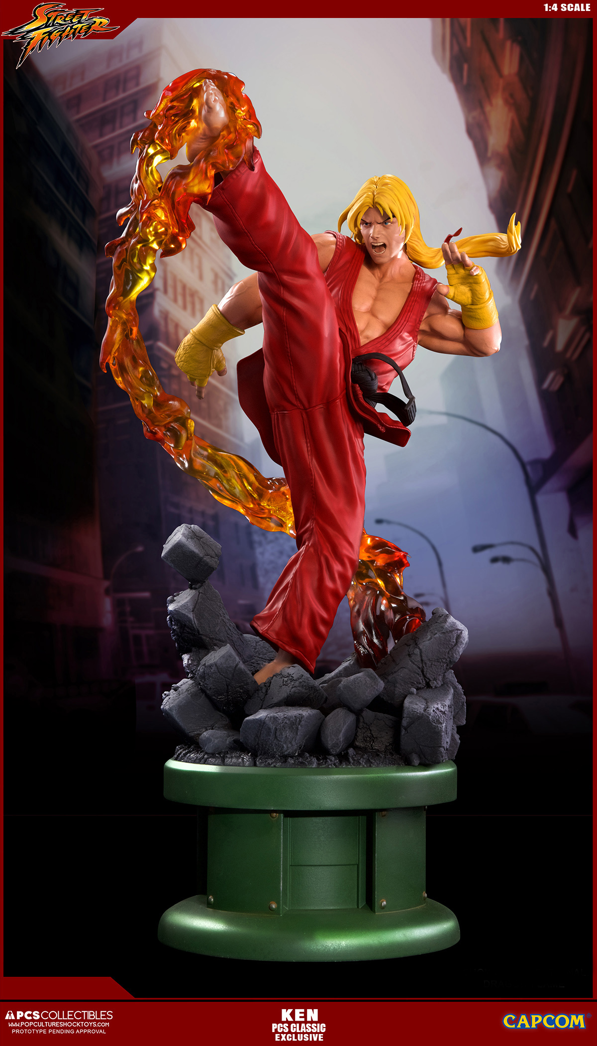 Street Fighter II - Street Fighter Zero - Ken Masters - Street Fighter Ultra - 1/4 - PCS Exclusive, Classic, w/ Dragon Flame Accessory (Premium Collectibles Studio) photo 26