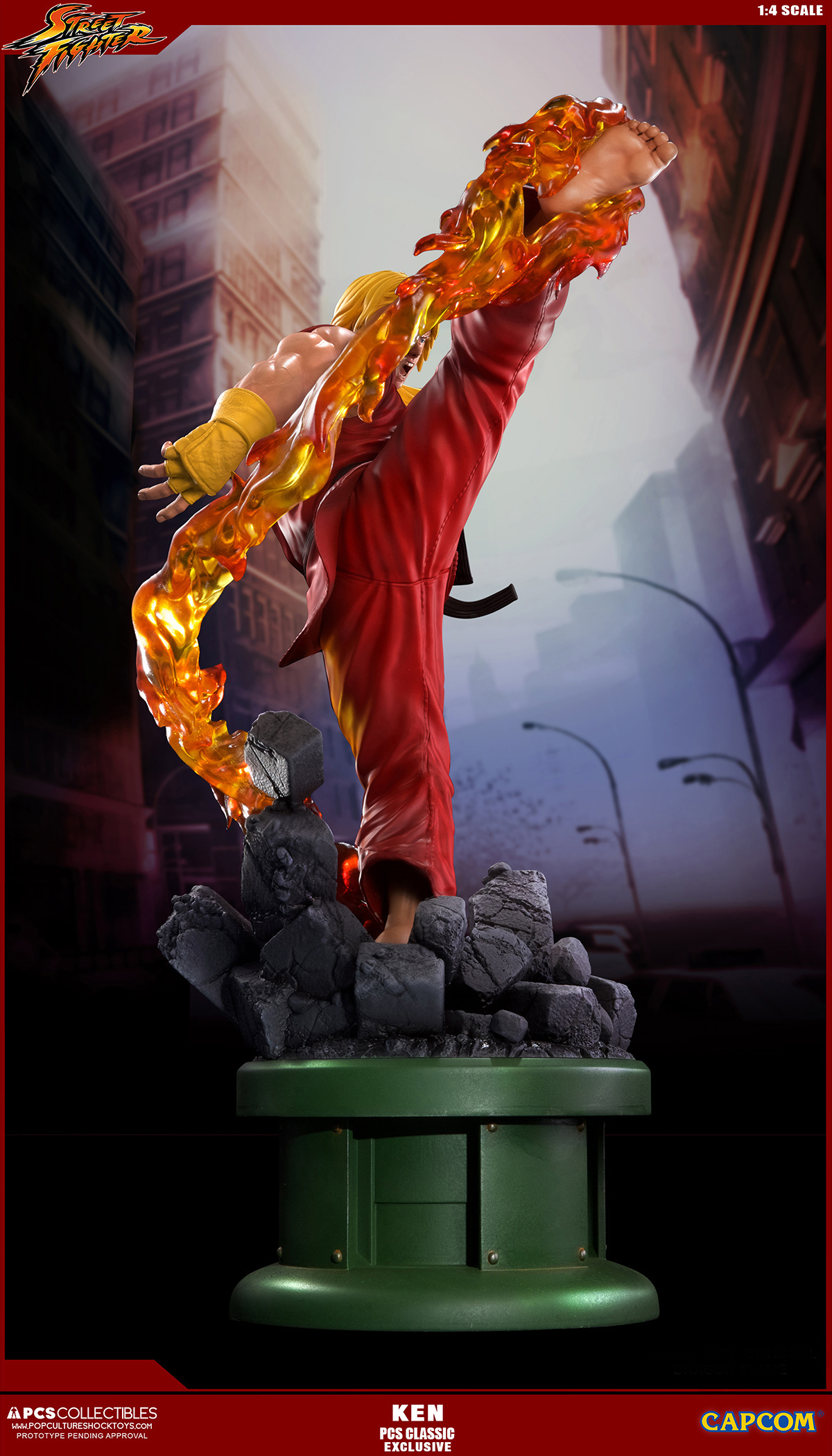 Street Fighter II - Street Fighter Zero - Ken Masters - Street Fighter Ultra - 1/4 - PCS Exclusive, Classic, w/ Dragon Flame Accessory (Premium Collectibles Studio) photo 27