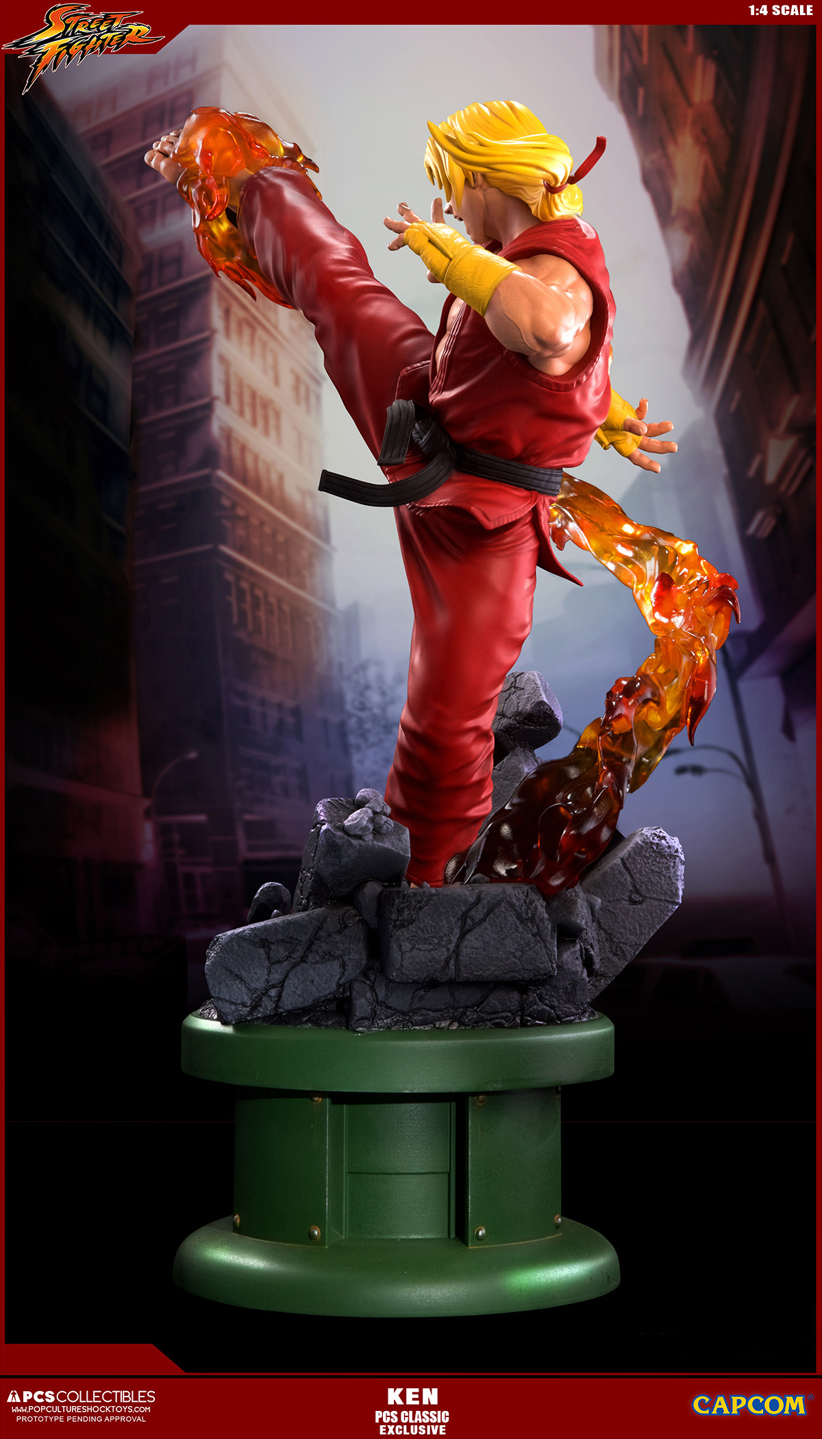 Street Fighter II - Street Fighter Zero - Ken Masters - Street Fighter Ultra - 1/4 - PCS Exclusive, Classic, w/ Dragon Flame Accessory (Premium Collectibles Studio) photo 28