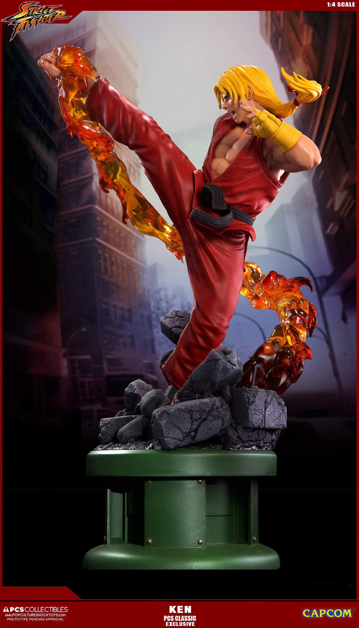 Street Fighter II - Street Fighter Zero - Ken Masters - Street Fighter Ultra - 1/4 - PCS Exclusive, Classic, w/ Dragon Flame Accessory (Premium Collectibles Studio) photo 29