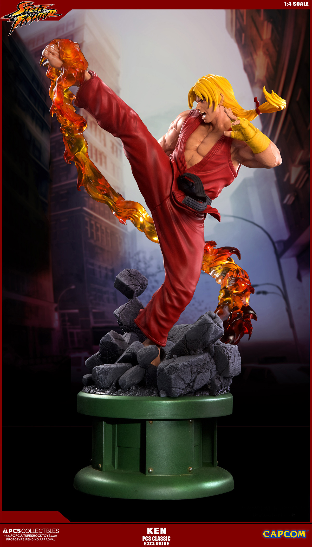 Street Fighter II - Street Fighter Zero - Ken Masters - Street Fighter Ultra - 1/4 - PCS Exclusive, Classic, w/ Dragon Flame Accessory (Premium Collectibles Studio) photo 30