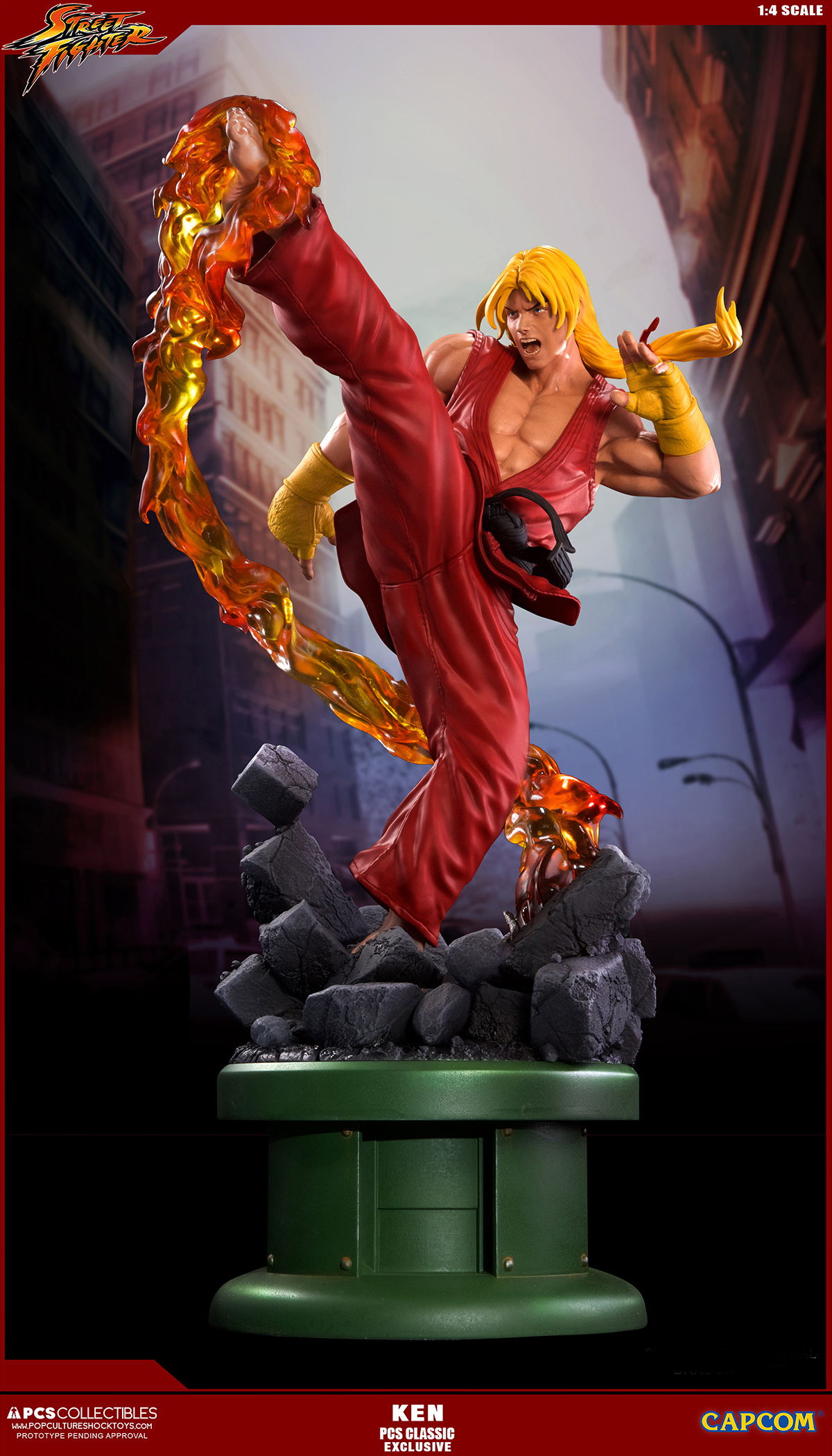 Street Fighter II - Street Fighter Zero - Ken Masters - Street Fighter Ultra - 1/4 - PCS Exclusive, Classic, w/ Dragon Flame Accessory (Premium Collectibles Studio) photo 31