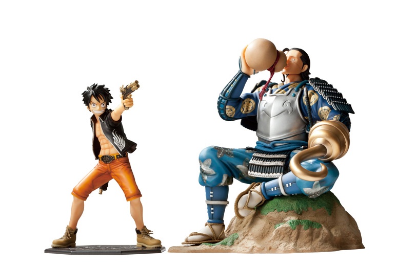 One Piece - Monkey D. Luffy - Door Painting Collection Figure - 1/7 - The Three Musketeers Ver. (Plex)
