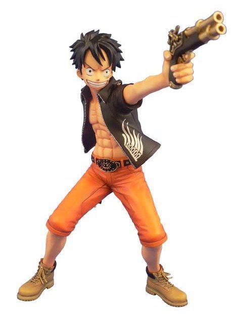 One Piece - Monkey D. Luffy - Door Painting Collection Figure - 1/7 - The Three Musketeers Ver. (Plex)
