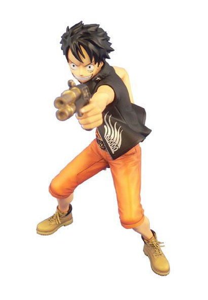 One Piece - Monkey D. Luffy - Door Painting Collection Figure - 1/7 - The Three Musketeers Ver. (Plex)