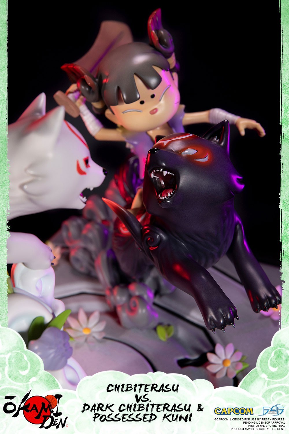 Ookamiden: Chiisaki Taiyou - Chibiterasu - Dark Chibiterasu - Kuninushi - Standard Edition (First 4 Figures) photo 5