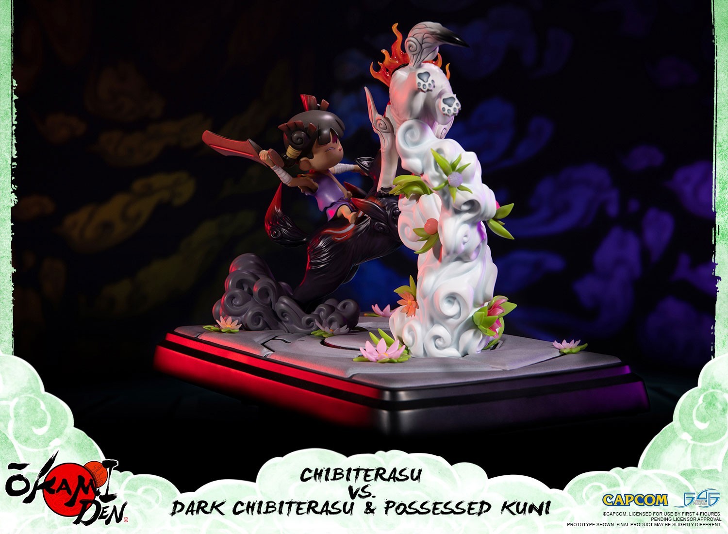 Ookamiden: Chiisaki Taiyou - Chibiterasu - Dark Chibiterasu - Kuninushi - Standard Edition (First 4 Figures) photo 7