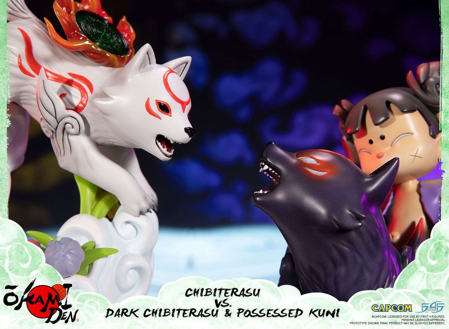 Ookamiden: Chiisaki Taiyou - Chibiterasu - Dark Chibiterasu - Kuninushi - Standard Edition (First 4 Figures) photo 18