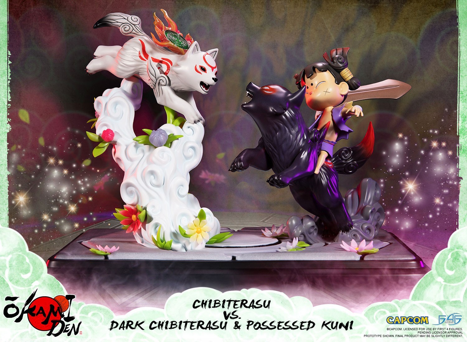 Ookamiden: Chiisaki Taiyou - Chibiterasu - Dark Chibiterasu - Kuninushi - Standard Edition (First 4 Figures) photo 20