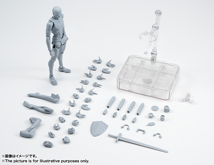 S.H.Figuarts - Body-kun - Takarai Rihito Edition, DX Set, Gray Color Ver. (Bandai) photo 3
