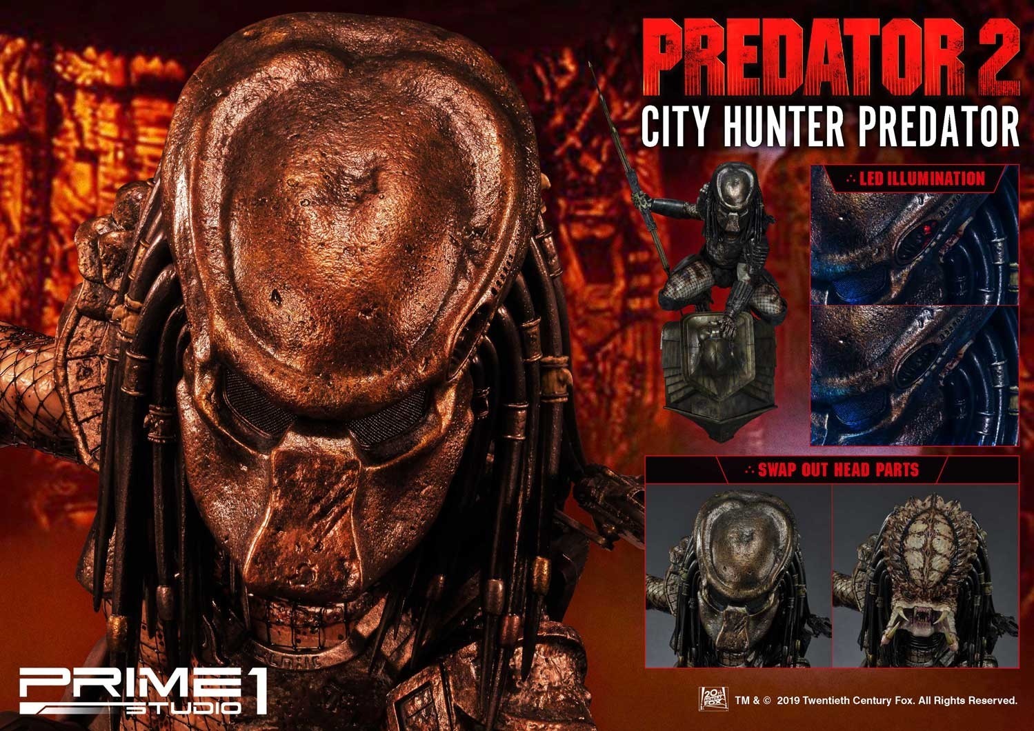 Predator 2 - City Hunter - 3D Wall Art (WAPR-01) (Prime 1 Studio) photo 27