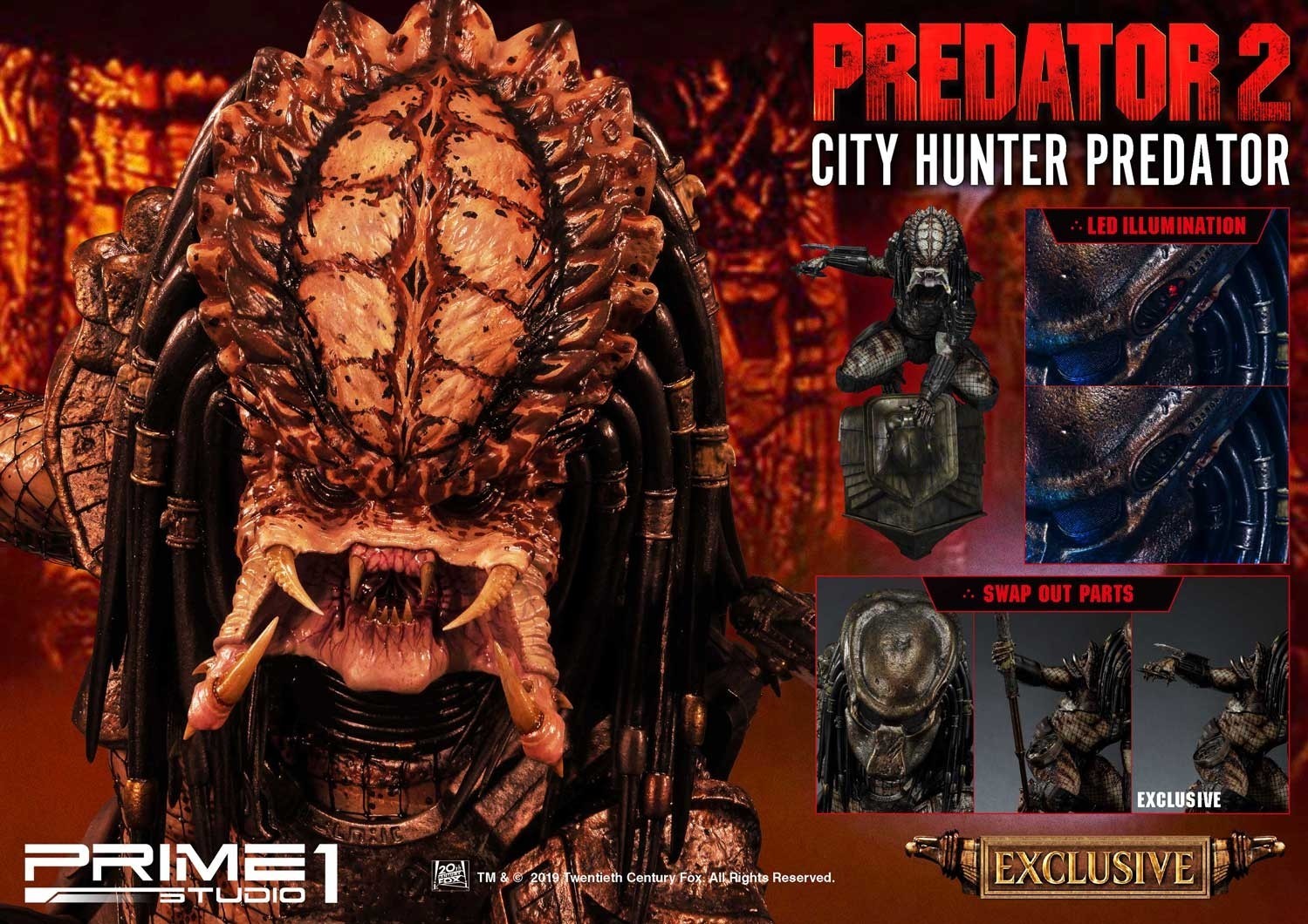 Predator 2 - City Hunter - 3D Wall Art (WAPR-01) (Prime 1 Studio) photo 42